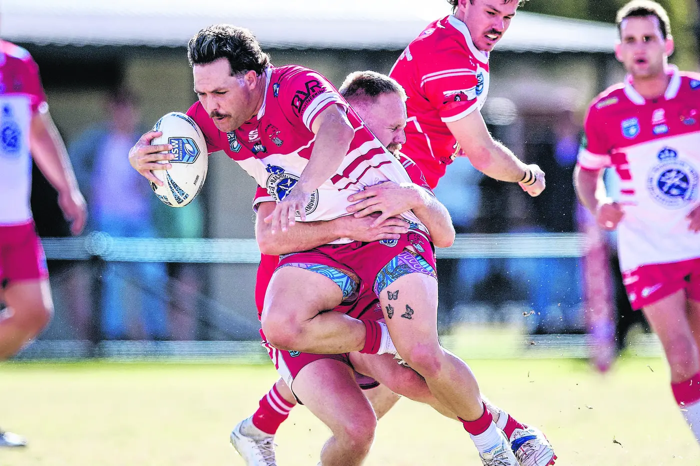 Narromine was up against Coolah earlier this month in the Castlereagh Rugby League comp. Coolah have now claimed the 2025 first grade minor premiership, while Narromine Jets have a shot at finishing second on the ladder. Photo: Peter Sherwood Photography and Framing