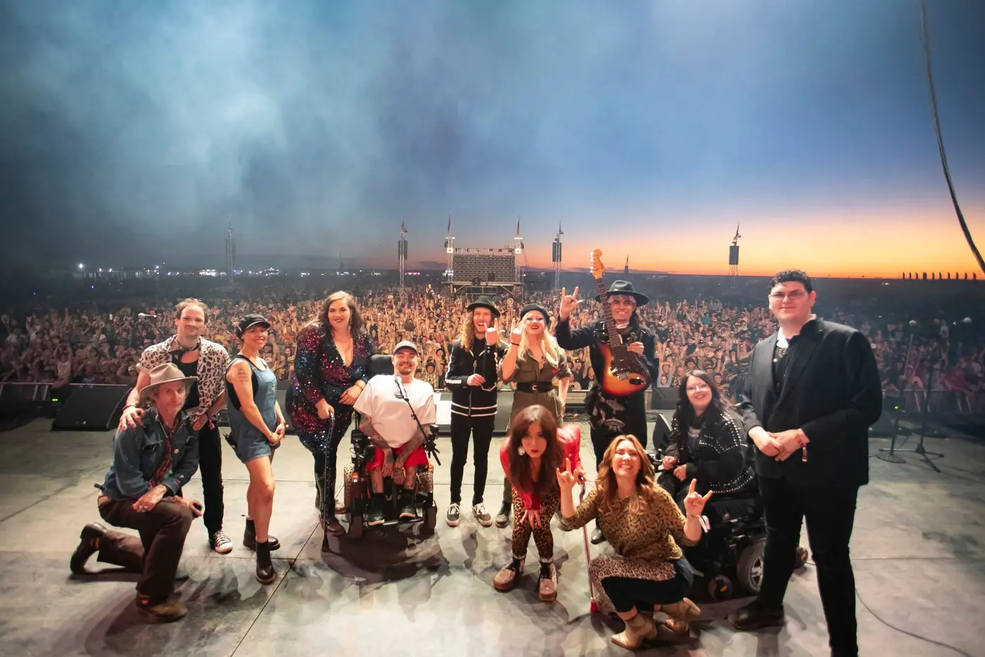 The Headliners return to Mundi Mundi as a supergroup after making their festival debut as two bands. Photo: AAP/PR image