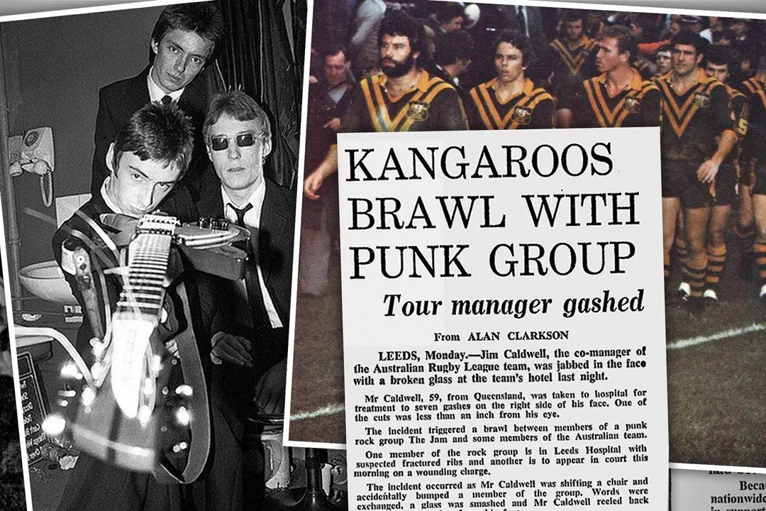 What goes on tour: Famous incidents from the Ashes of old, included a famous pub brawl between the 1978 Kangaroos and legendary British punk Band, The Jam. Image. NRL.com.