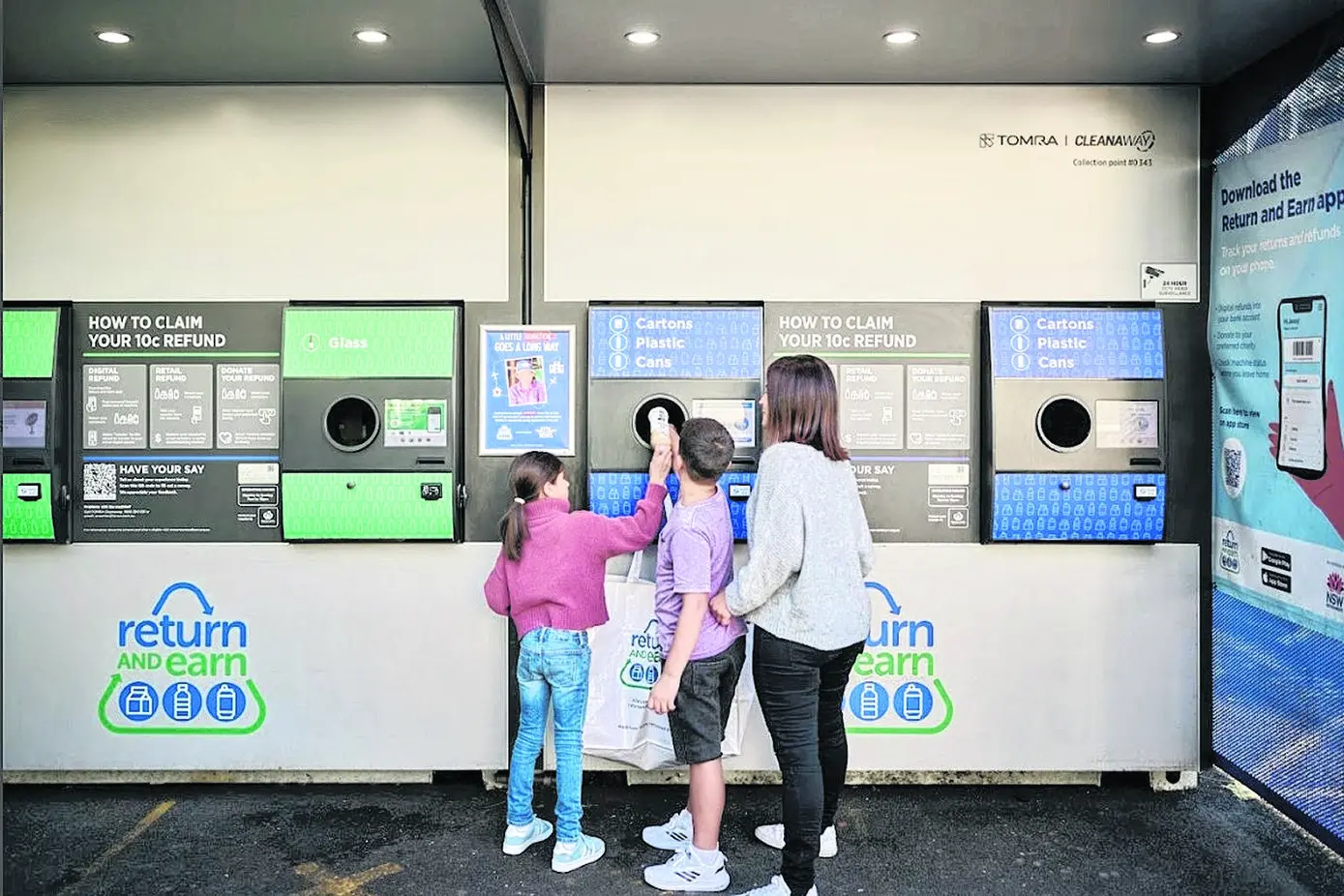 The Return and Earn container deposit scheme will be expanded next year to accept a wider range of bottles and containers. Photo: Supplied