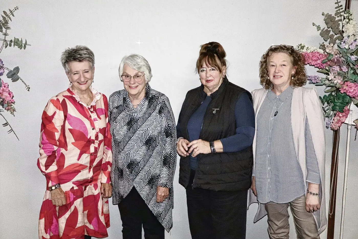 Timbrebongie House board chair, Margie Collins, with 25 Club members Gai Wilson, Christine Kelly and Tracey Toohey. Photos: 25 Club.