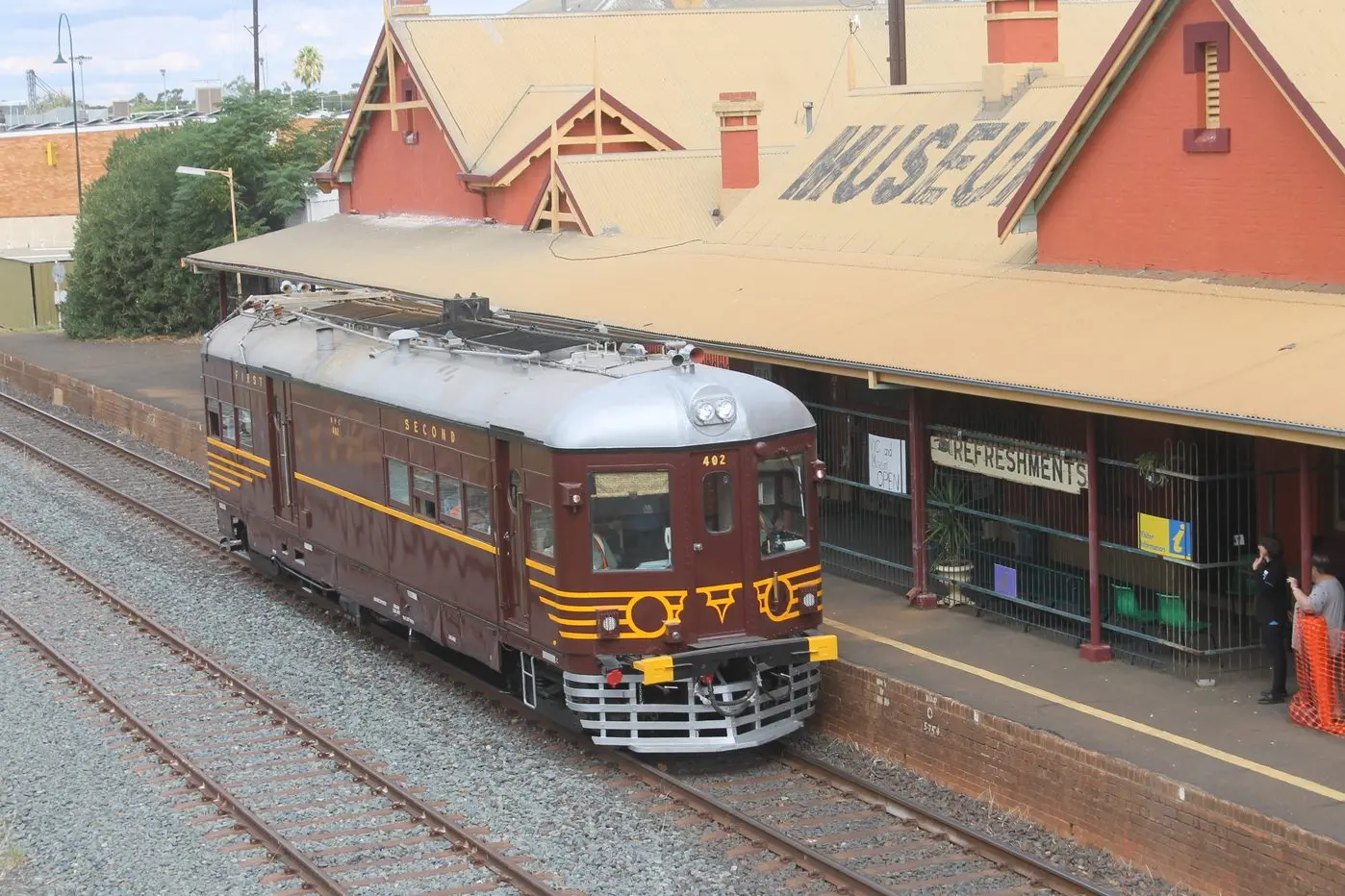 Beloved \"tin hares\" opened up our big, brown land. This 400 Class rail motor is pictured at Nyngan Railway Station. Photo: Supplied