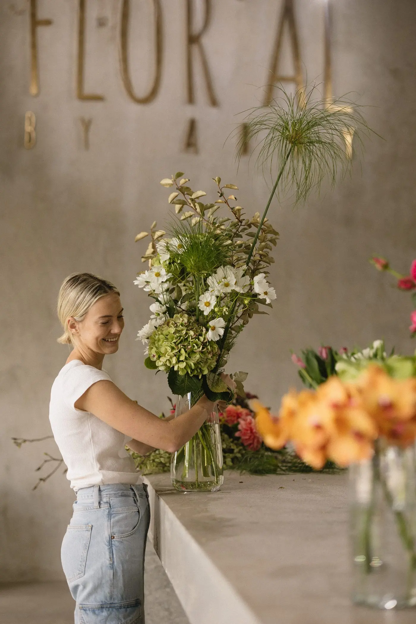 Dubbo florist Abby Schofield has recently had her creations feature of Channel Seven\\'s Farmer Wants A Wife. Photo: Amy Allen