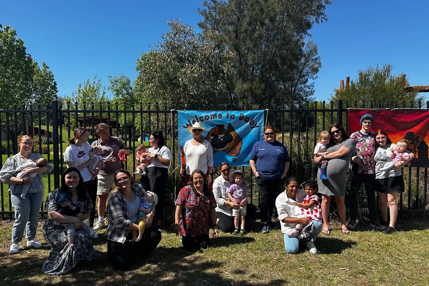 Group photo of attendees at the \\'Welcome to Baby\\' ceremony. Photo: Supplied.