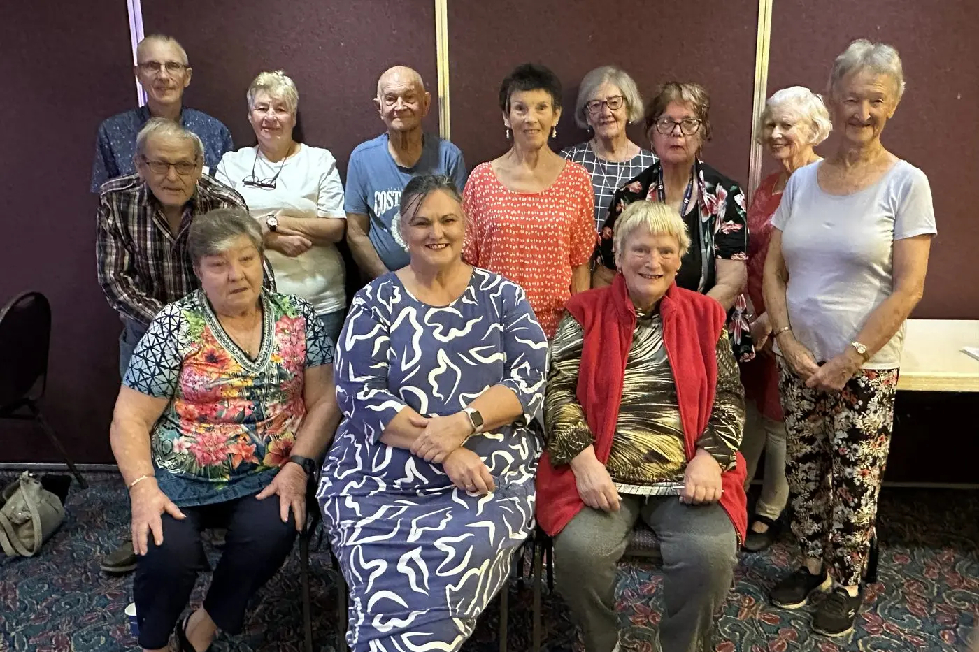 Donna Falconer from Country Hope, front centre, with members of the Dubbo Branch of the Combined Pensioners and Superannuants\\u2019 Association last month. Photo: Supplied.