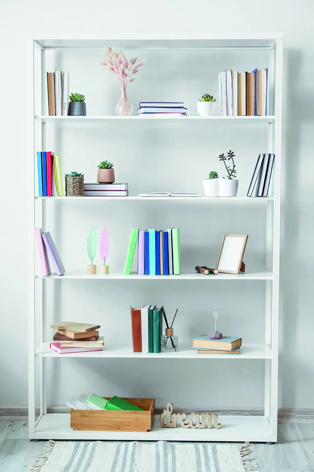 Consider using books to enhance the decor at home.