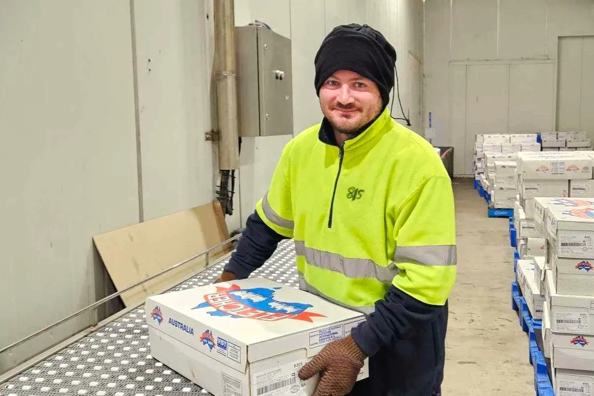 Fletcher International Exports load out employee Zak Jump. Photo: Supplied