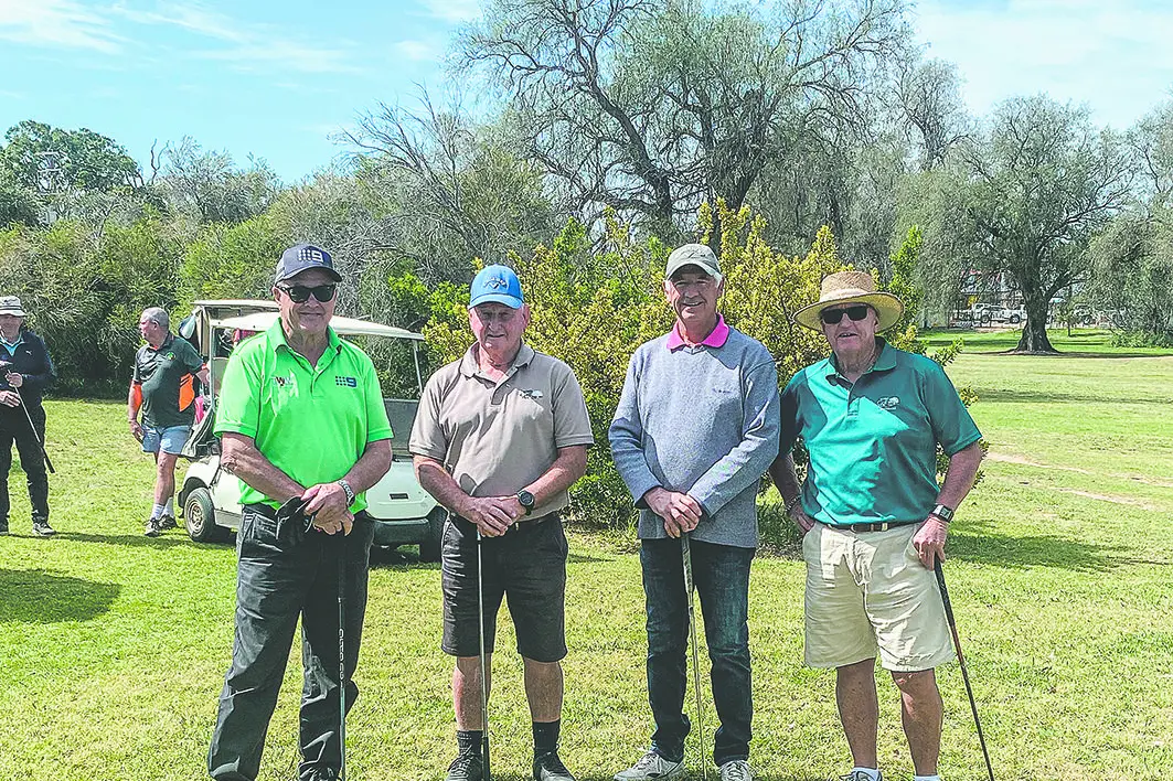 A long way from home, but a good result: Darwin resident (formerly of Narromine) Ron White gained a placing in the NSW Veterans Men\\'s Four Ball Sand Green State Championship played at Narromine. He\\'s pictured with Phil Johnston, Greg Barling, and Nowra visitor Peter Gardner. Photo: Greg Kearines/Supplied