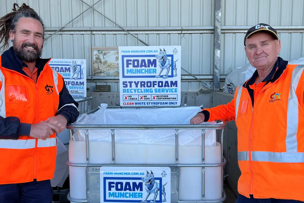 New transfer stations around Wellington and the villages will allow ratepayers to drop off their polystyrene waste in the \\'Foam Muncher\\' bin at the sites for recycling. Photo: DRC.