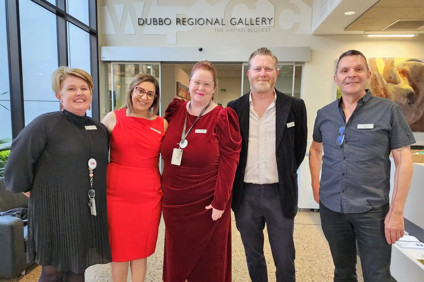 The hard working WPCC team that helped put the Dubbo Art Fair together: Tammy Pickering, Mariam Abboud, Jessica Moore, Kent Buchanan and Phil Aitken