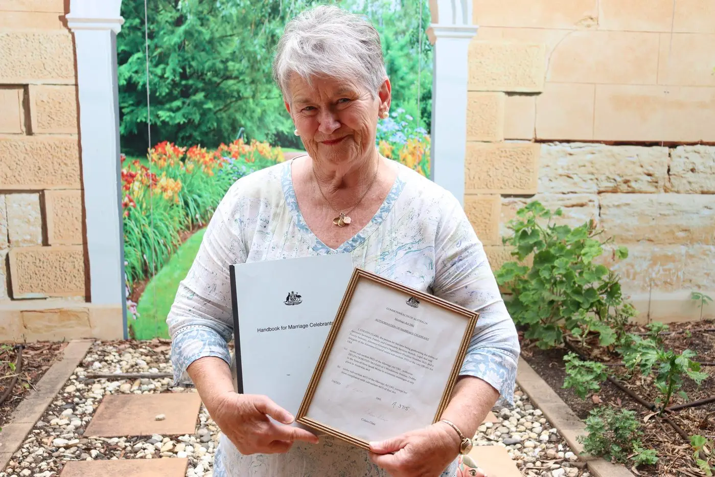 Dubbo celebrant Helen McLean has clocked up 30 years as a civil marriage celebrant. Photo: Dubbo Photo News.