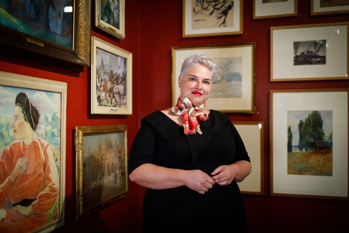 Rachael Parsons presides over the New England Regional Art Museum\\'s impressive collection of more than 5000 artworks. Photo: AAP/Simon Scott, via NERAM