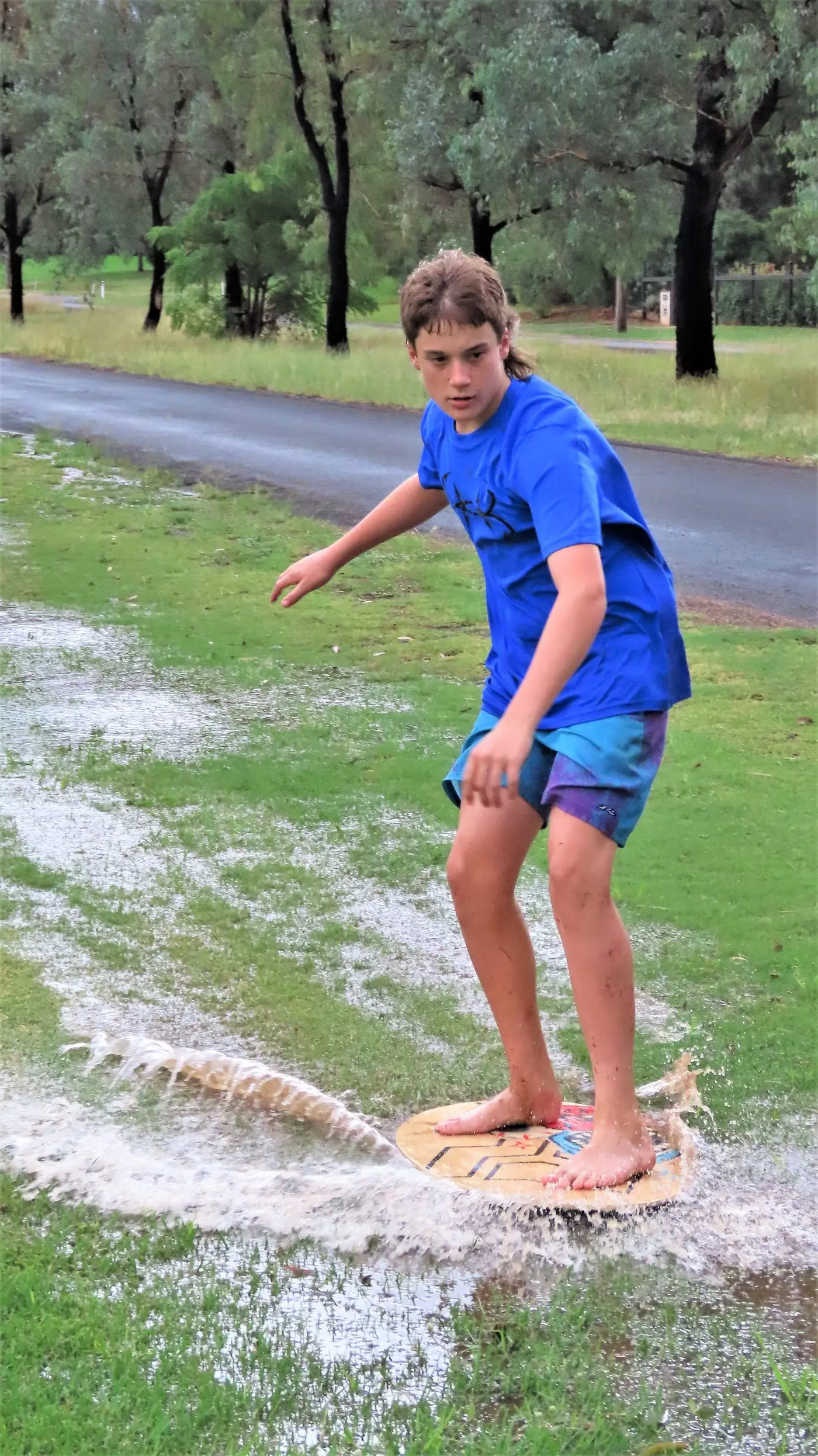 Rory Collins making waves on land. Photo: Dubbo Photo News/Ken Smith.