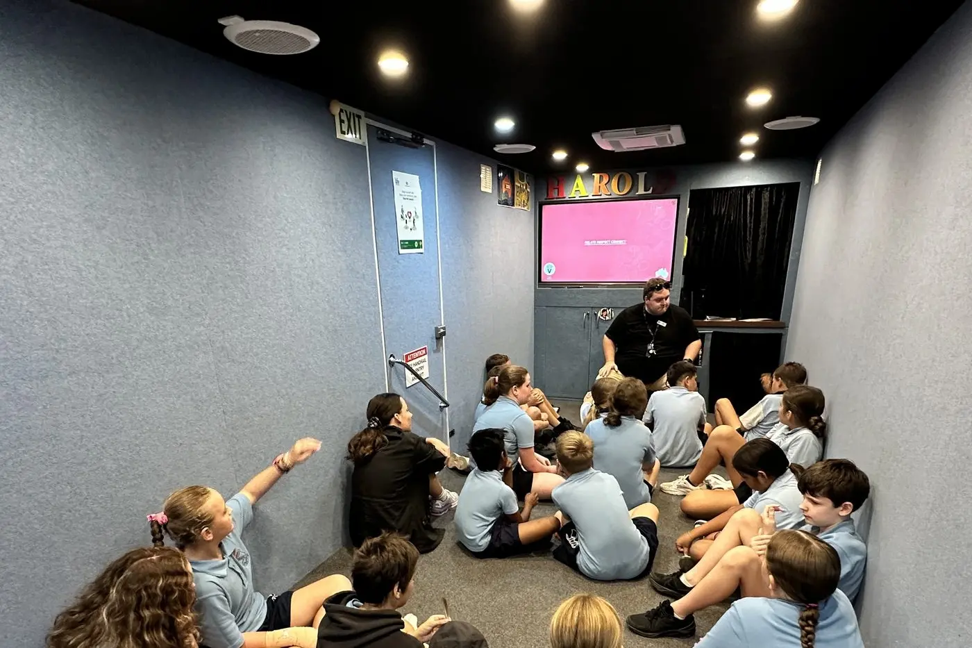 Narromine Public School 5/6E at Health and lifestyle lessons with Harold. Photo: Supplied.