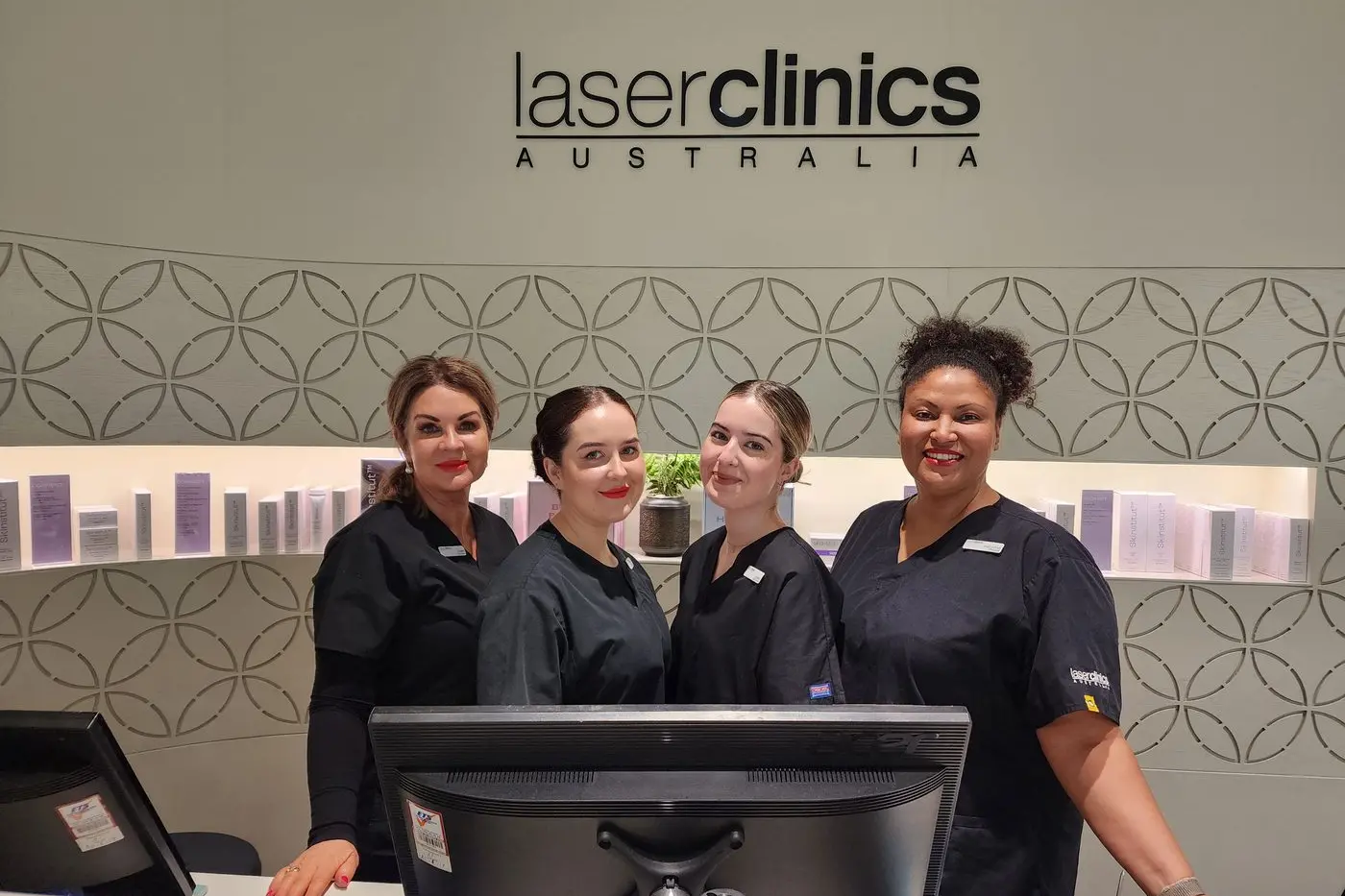 The look you want, now! Lee Potter (left) and her dedicated team Josie, Jenna, and Kerry-Ann at Laser Clinics Australia, Dubbo. The locally-owned franchise offers the best of both worlds: the top science in beauty enhancement without the issues and intrusiveness of surgery. Photo: Dubbo Photo News/ Ken Smith.