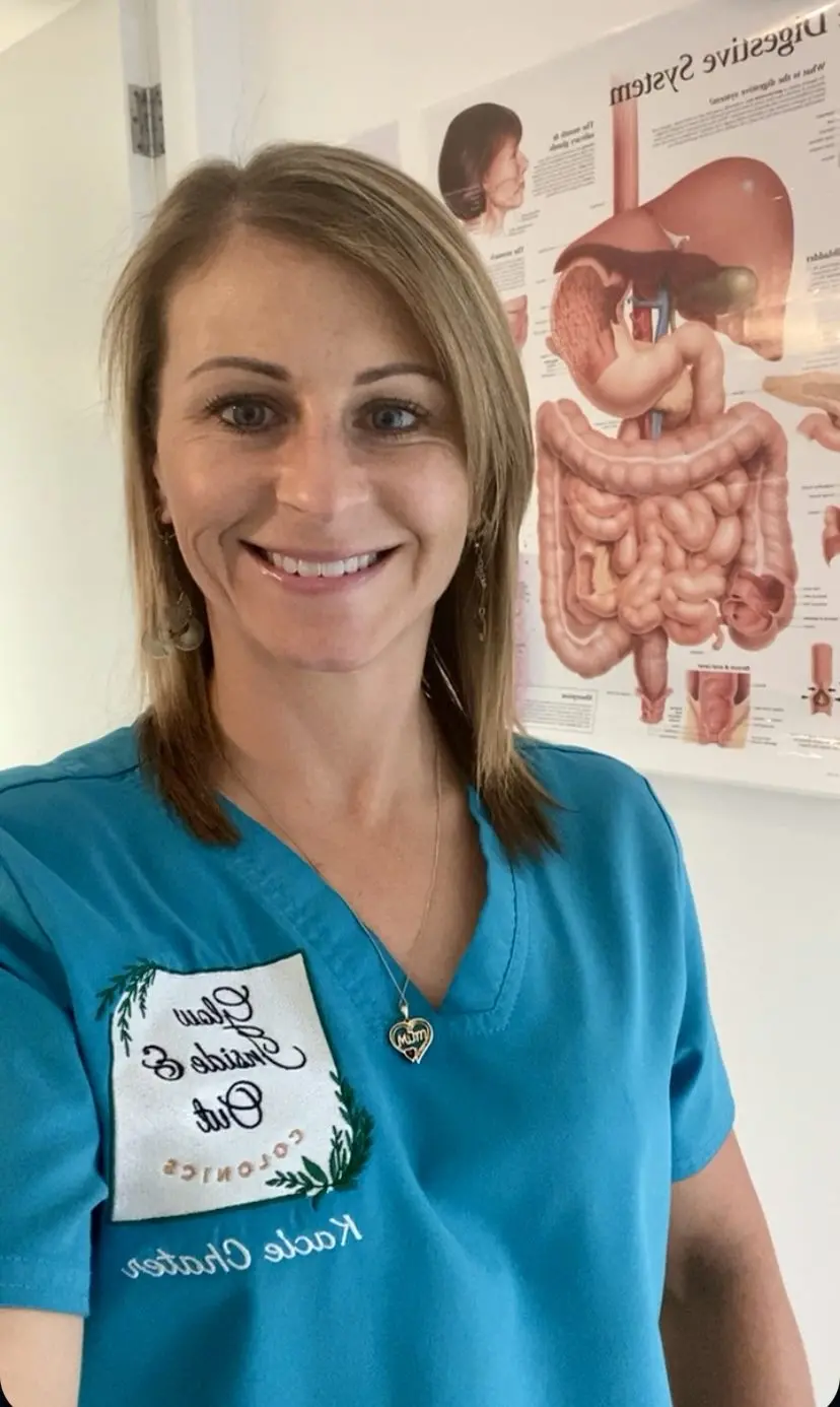 Kacie Chater at Glow Inside & Out Colonics. Kacie also operates Kacie Chater Coaching. Photo: Supplied.