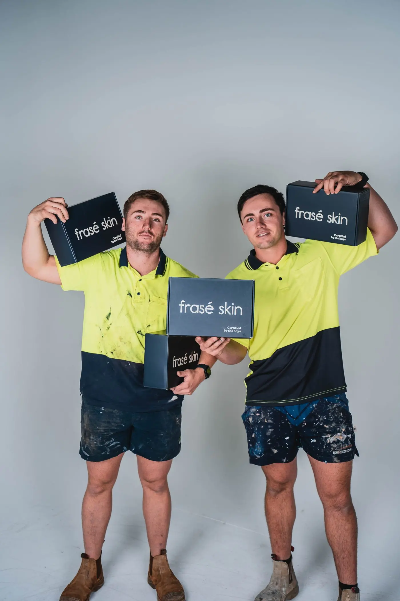 Former Dubbo tradies, the London brothers, are celebrating the success of their skincare line for men, \\u201CFras\\u00E9 Skin\\u201D. Photos: Fras\\u00E9 Skin.