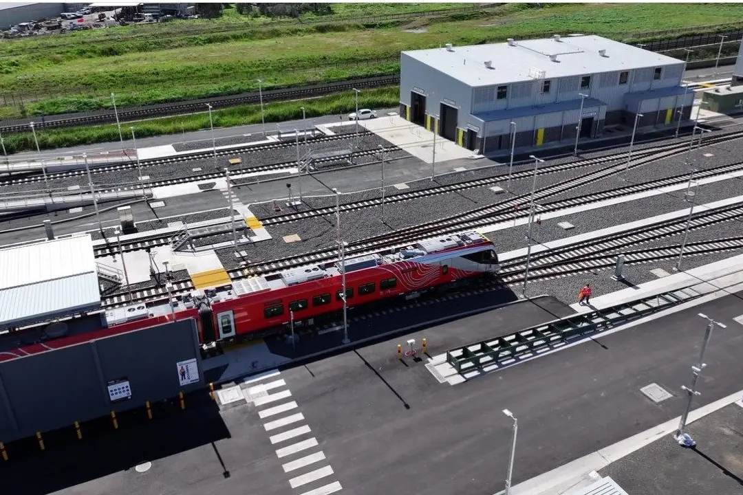 The first two trains in the state\\u2019s new regional rail fleet have recently been delivered to the purpose-built rail maintenance centre in Dubbo. Photo: Supplied.