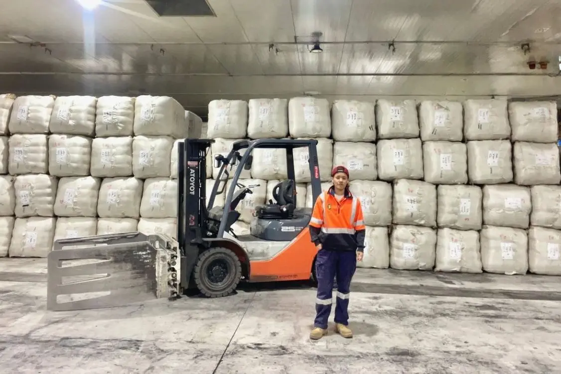 Fletcher International Exports forklift driver Carol Chen. Photo: Supplied