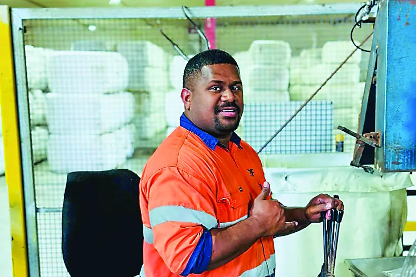 Fletchers International Exports fellmonger Aminisitai Wauca. Photo: Luke Jenkins