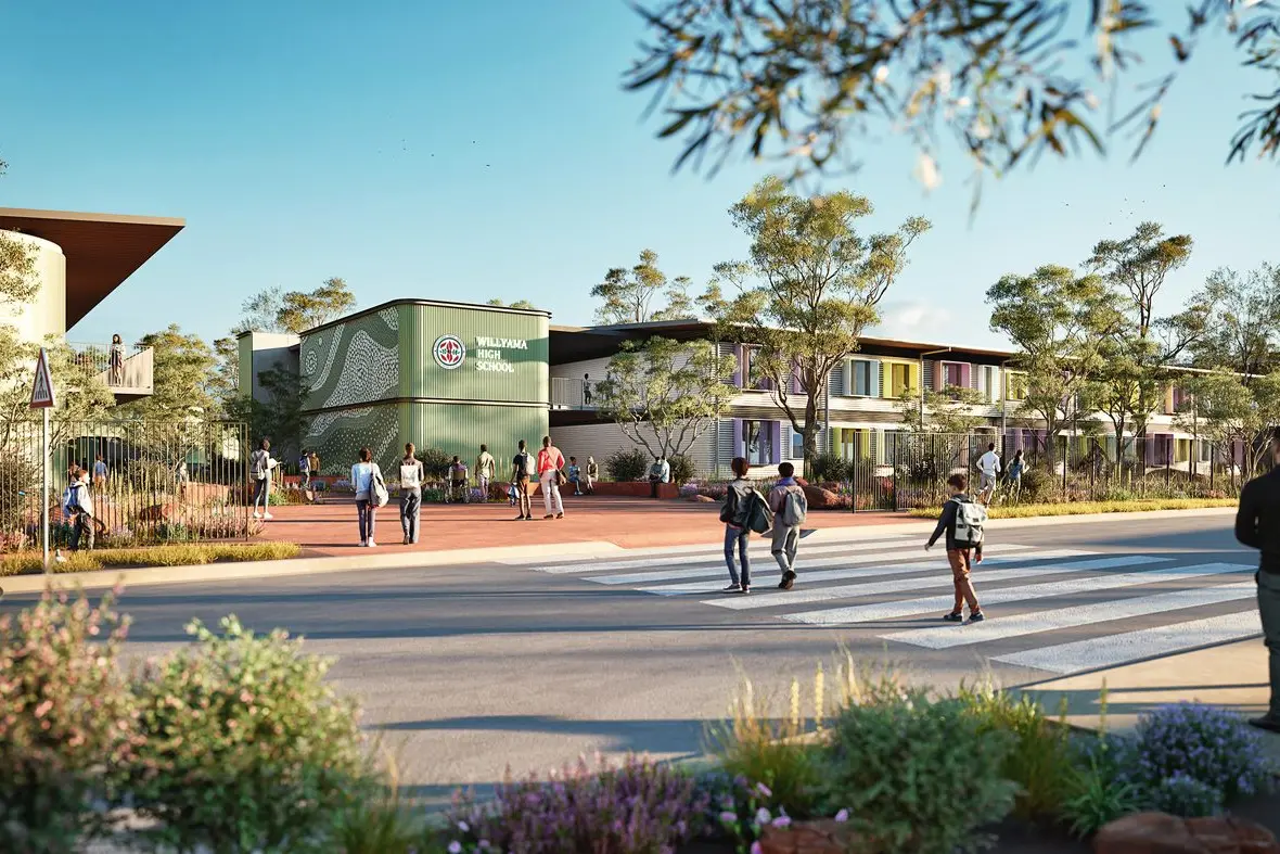 Draft plans for the new Willyama High School at Broken Hill, to be built on the site of the soon-to-be demolished old facility. Images: Supplied.\\n