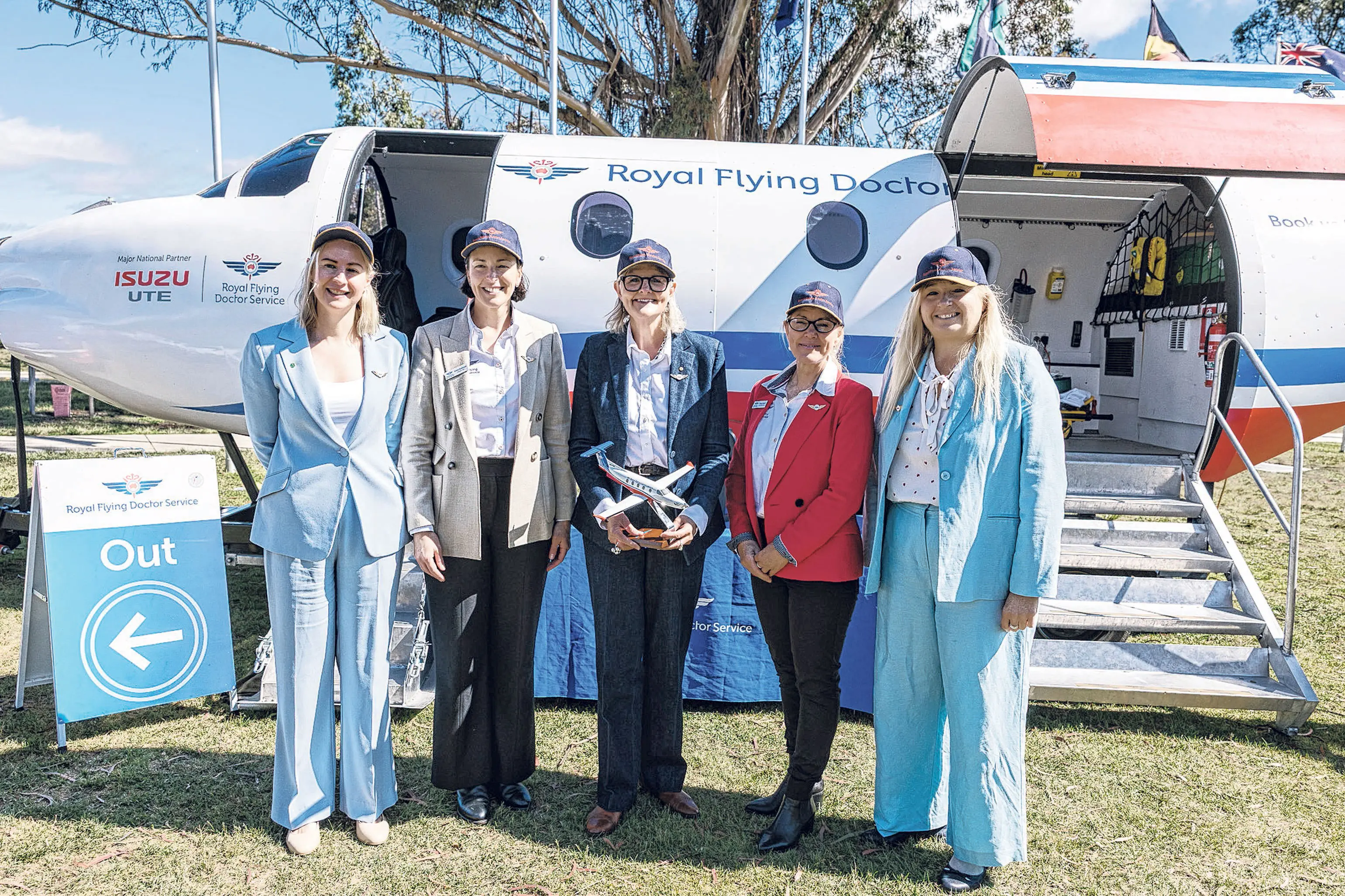 <p>RFDS Patron, Australia\\'s Governor-General, Her Excellency, the Honourable Ms Sam Mostyn AC (centre) with the visiting RFDS team in Canberra on November 6. Photo: RFDS.</p>\\n