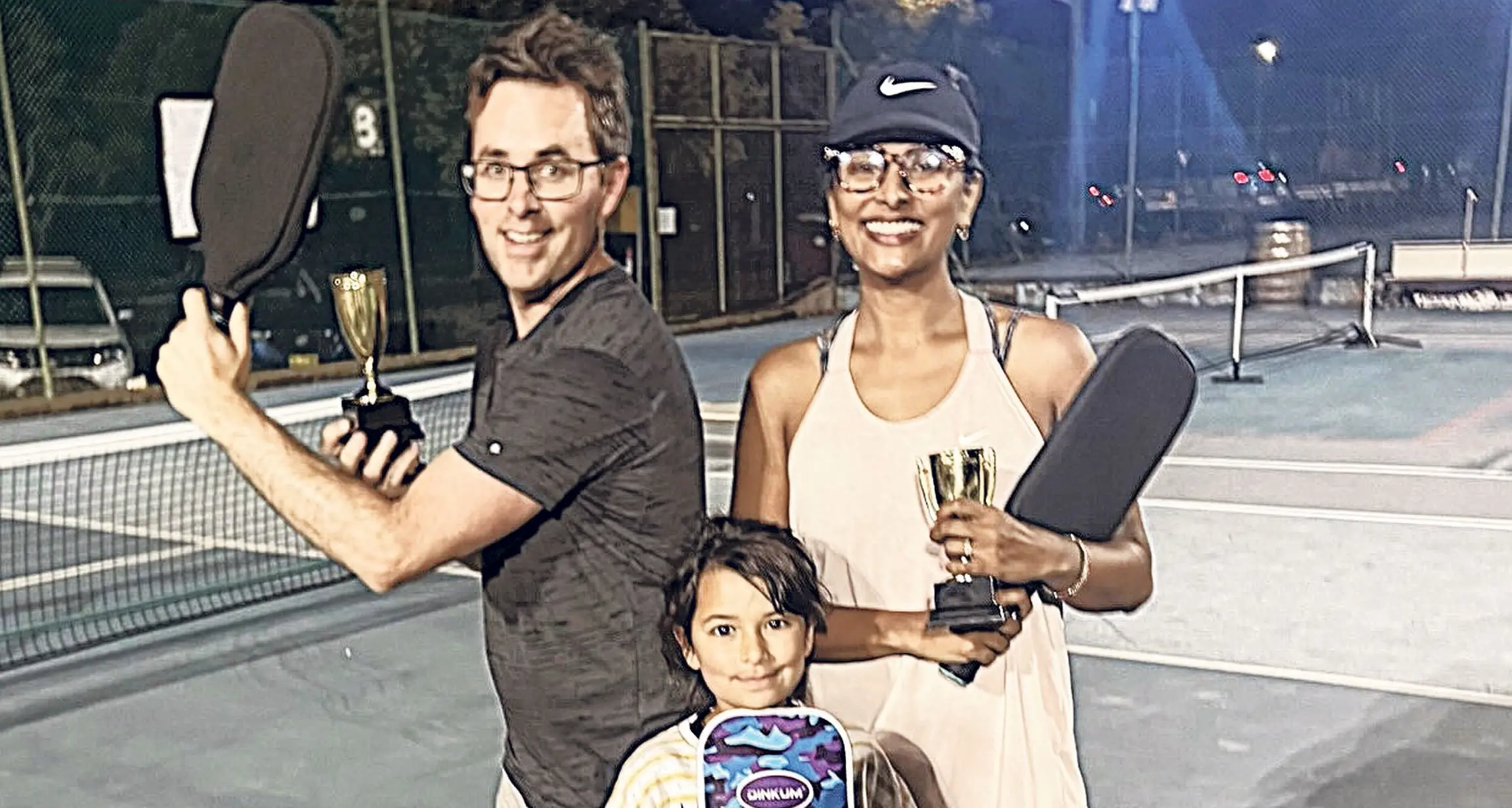 Devoted Dubbo Pickleballers, Dion and Shayleen, with their coach Ameena!