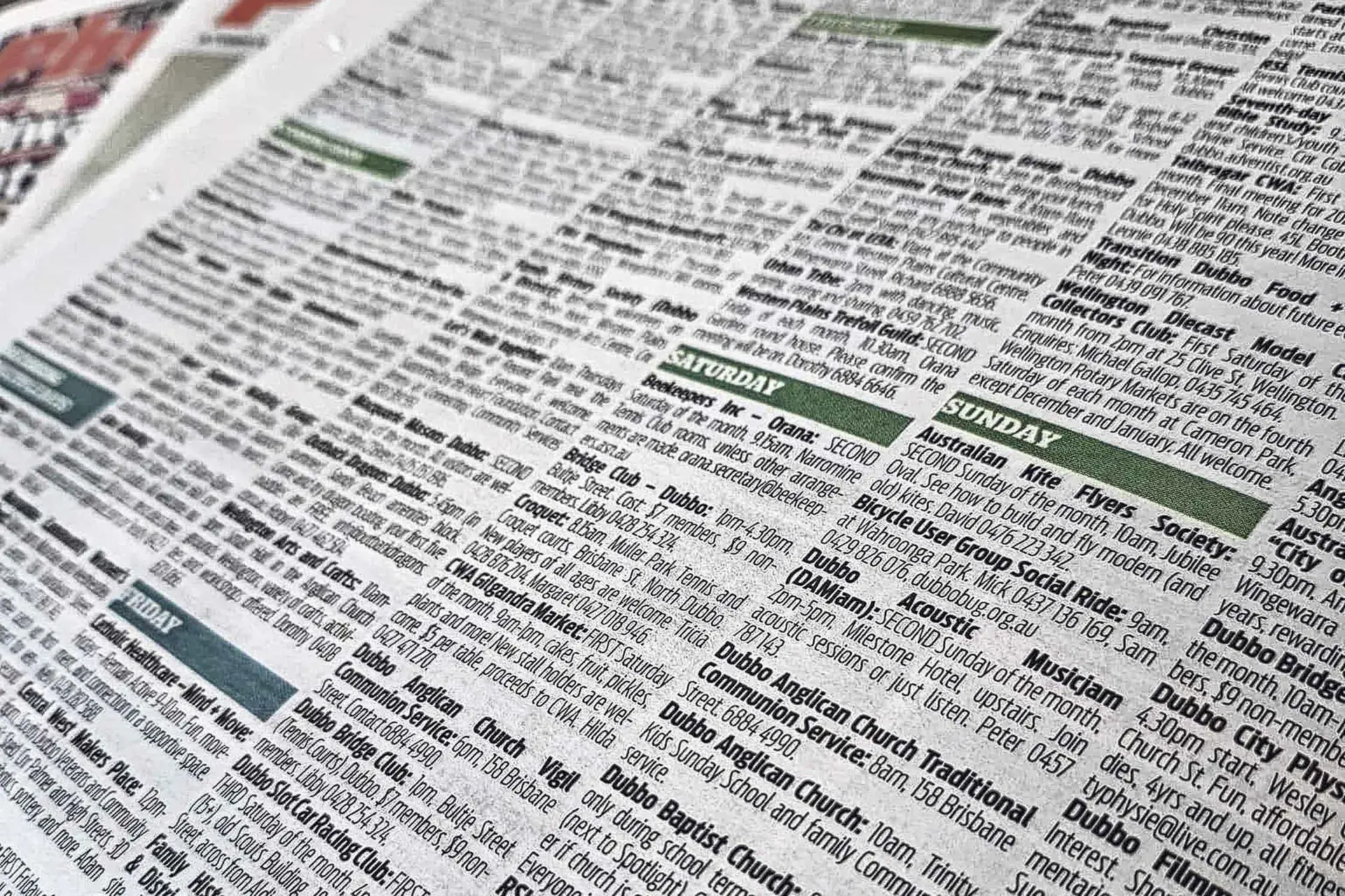 Time to update your FREE diary listings!