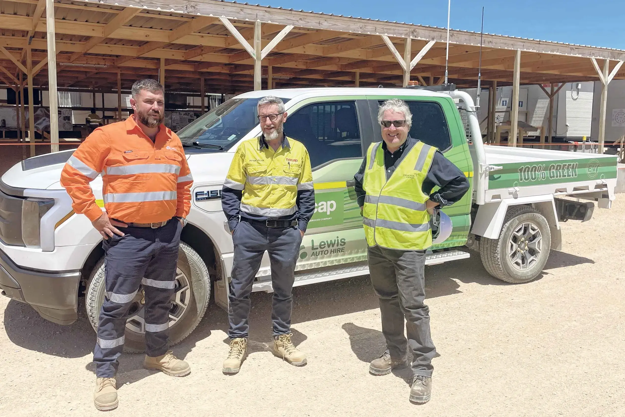 <p>First electric work vehicle car on-site: Uungula Wind Farm near Wellington is trialling fully-electric utes. Photo: Supplied.</p>\\n