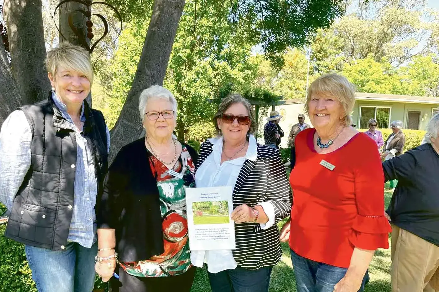<p>Garden Club members Sue Radburn, Kay Bennett and Fay Woods with event organiser Lorraine Holland (second from right). Photo: Dubbo Garden Club</p>\\n