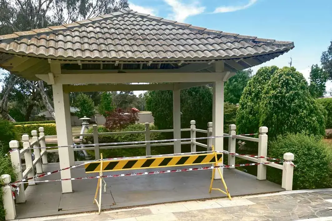 <p>The popular pavilion at Osawano Japanese Garden, Wellington, has been closed for repairs. Photo: DRC</p>\\n