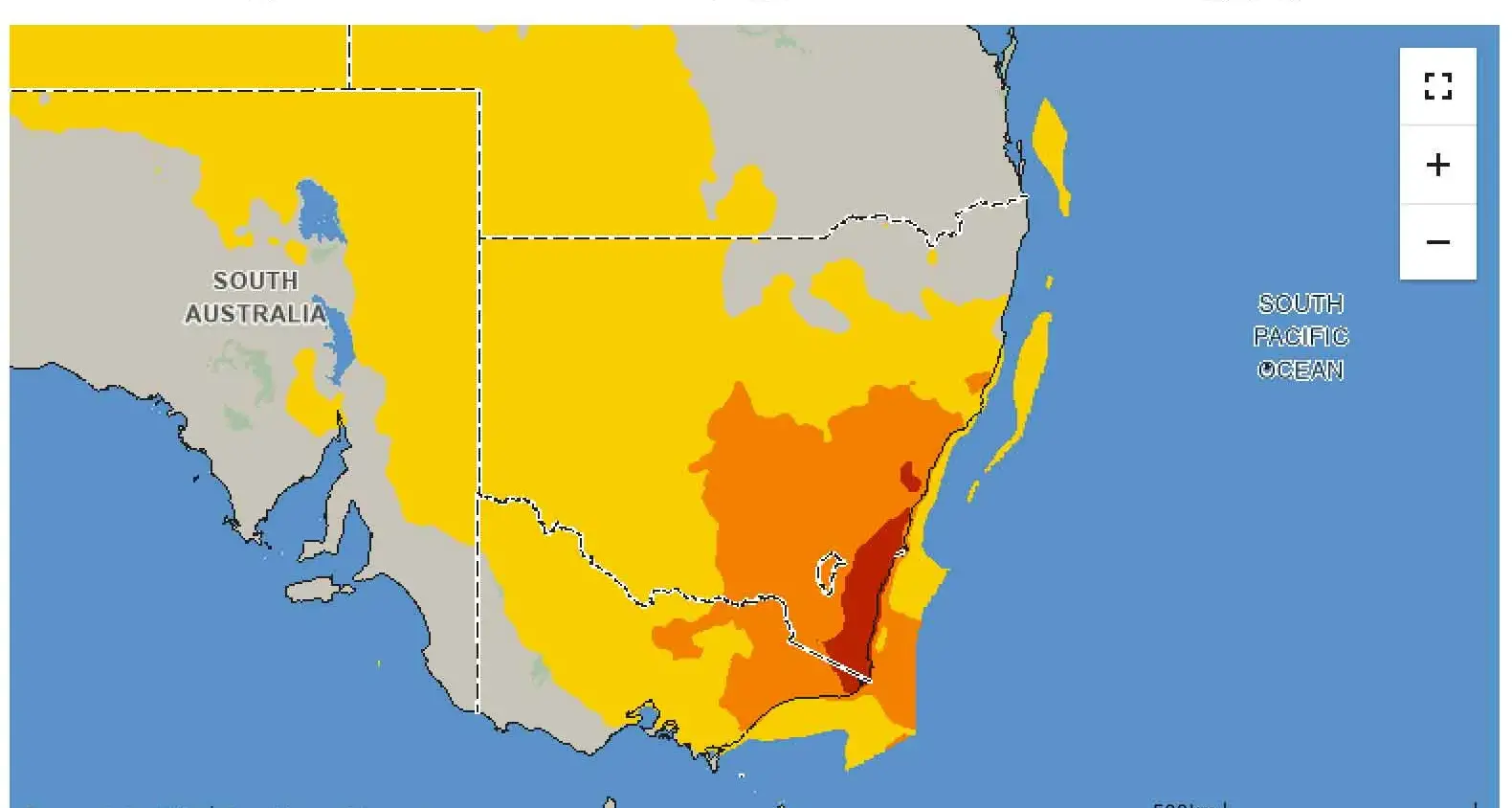 Total fire ban in place as intense heatwave moves east