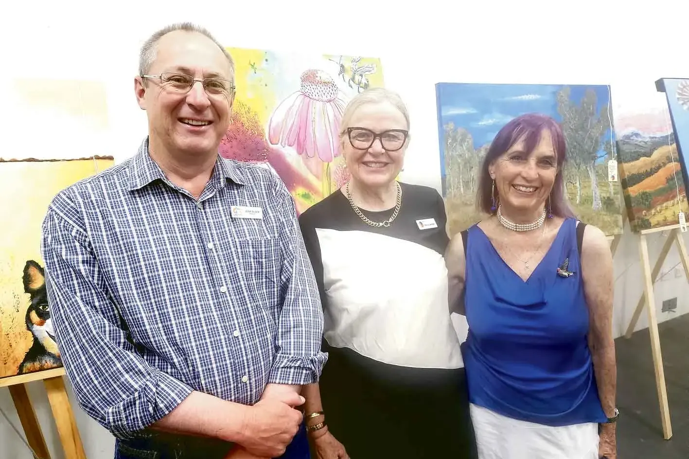 <p>Cr Josh Black, Mayor of Dubbo, Lyndal McRae and Sandra Gaffney at the exhibition launch on January 3. Photos: Dubbo Photo News/Ken Smith</p>\\n