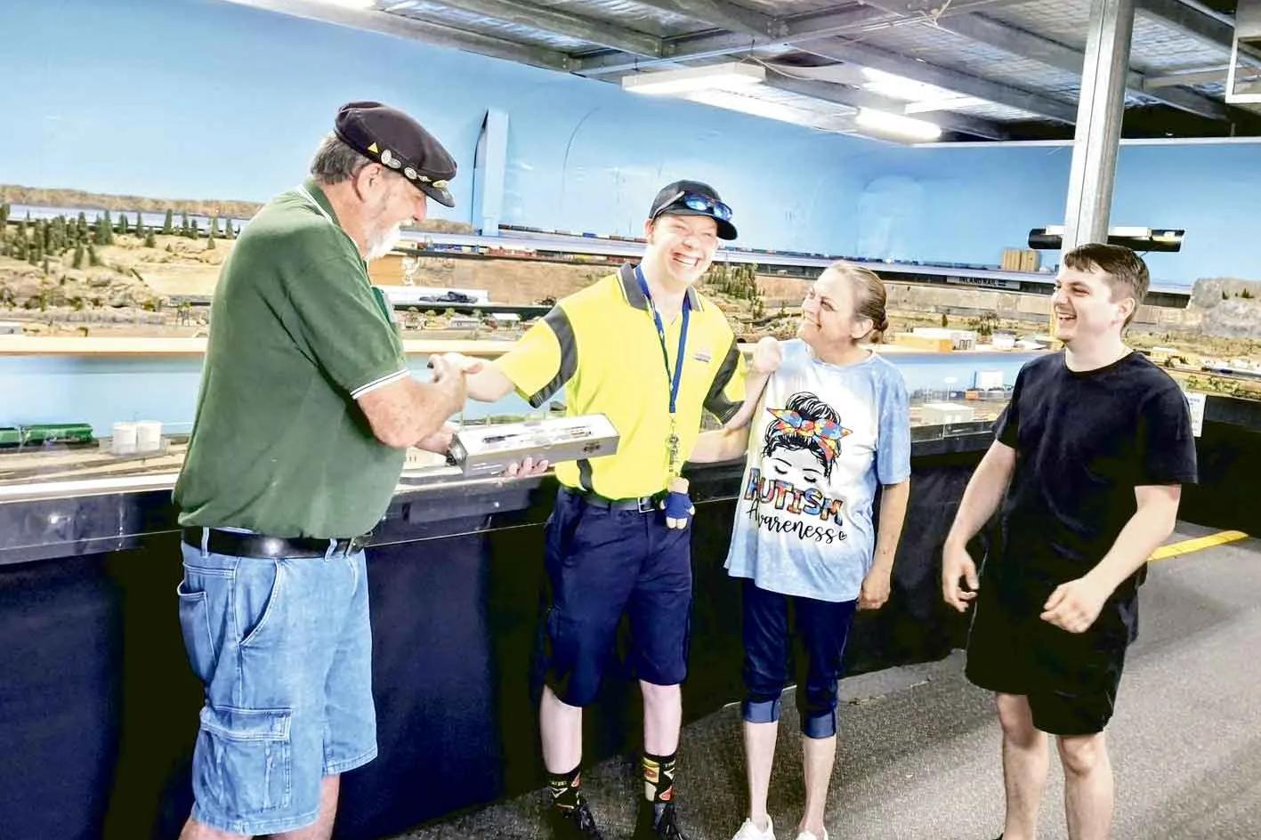 Tyson receives a model train