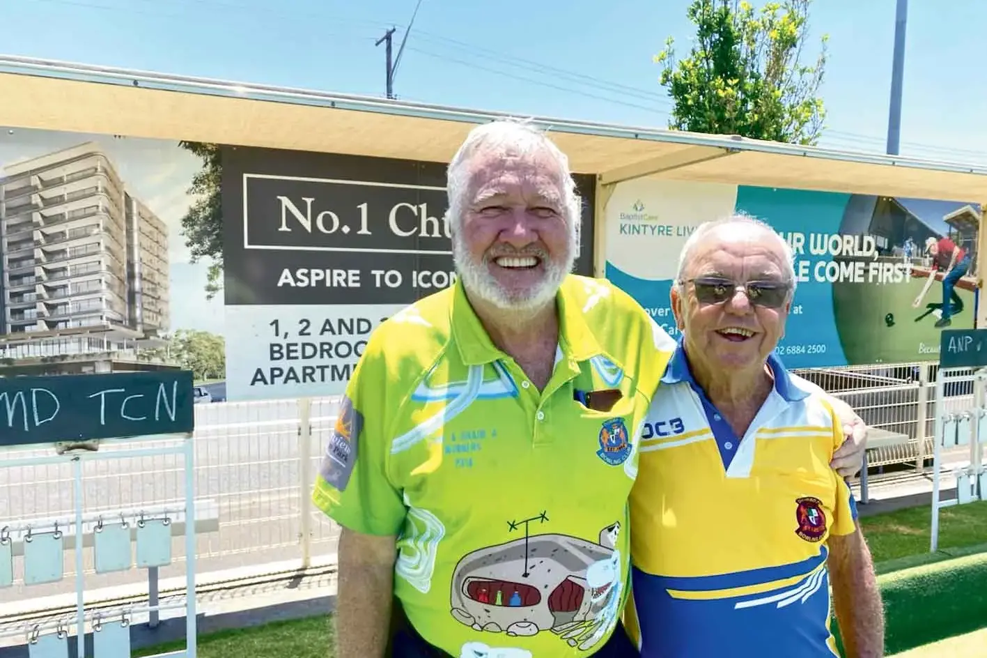 <p>Eric Satchell and Mike Twohill enjoyed a win last week. Photo: Back Bowls</p>\\n