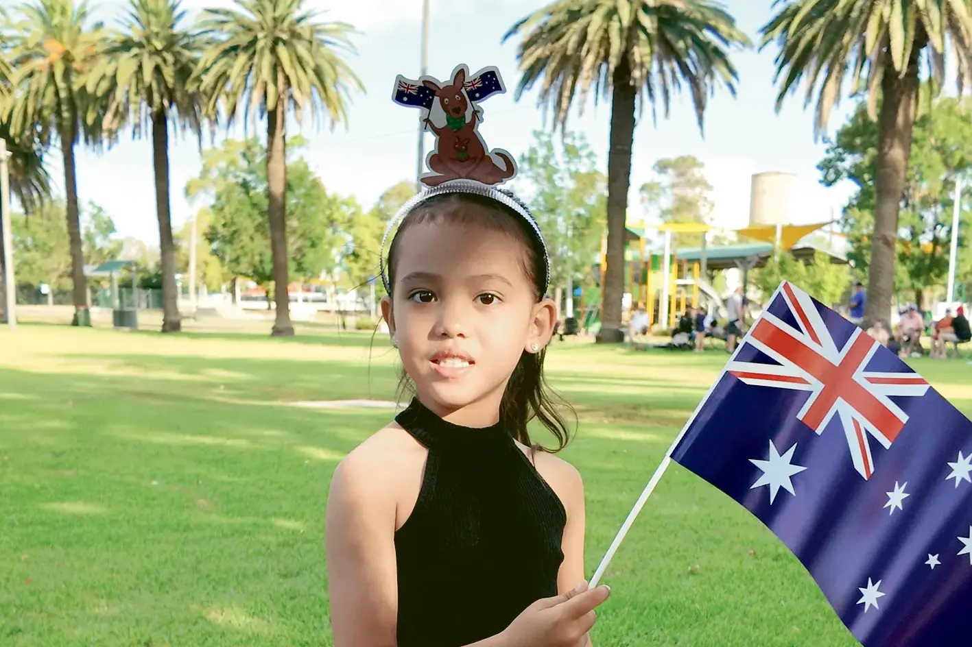 <p>Astrid, 5, enjoyed the event in Narromine and watched her mum take the oath of citizenship.</p>\\n