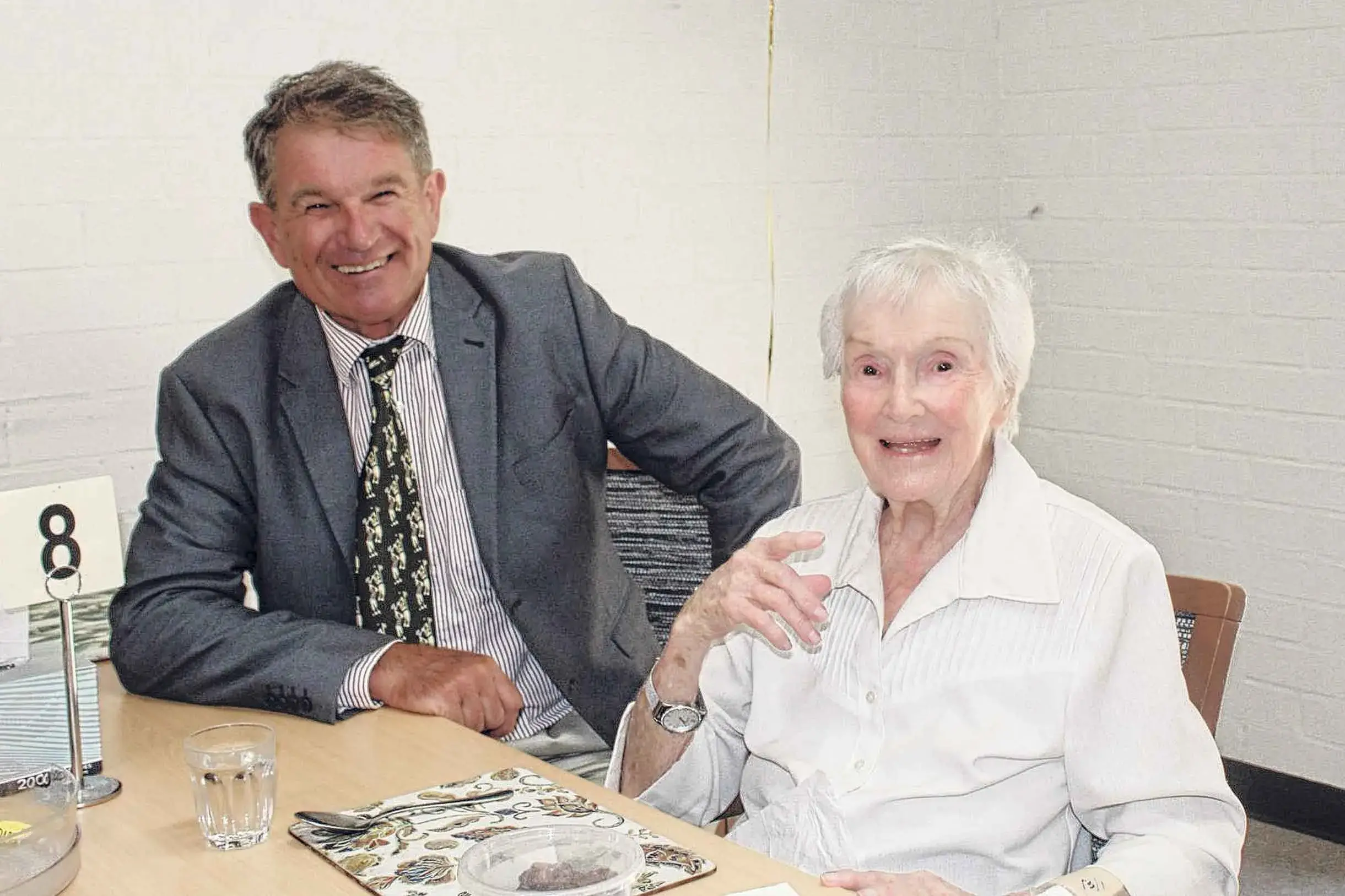 <p>Cr Nick White with centenarian Lorna (Betty) Priddis. Photo: Gilgandra Shire Council</p>\\n