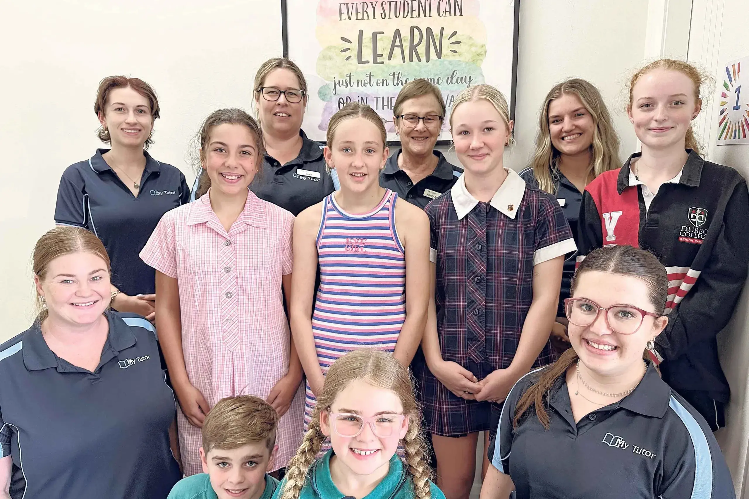 <p>Staff and students of Dubbo tutoring business, My Tutor. Photo: Dubbo Photo News</p>\\n