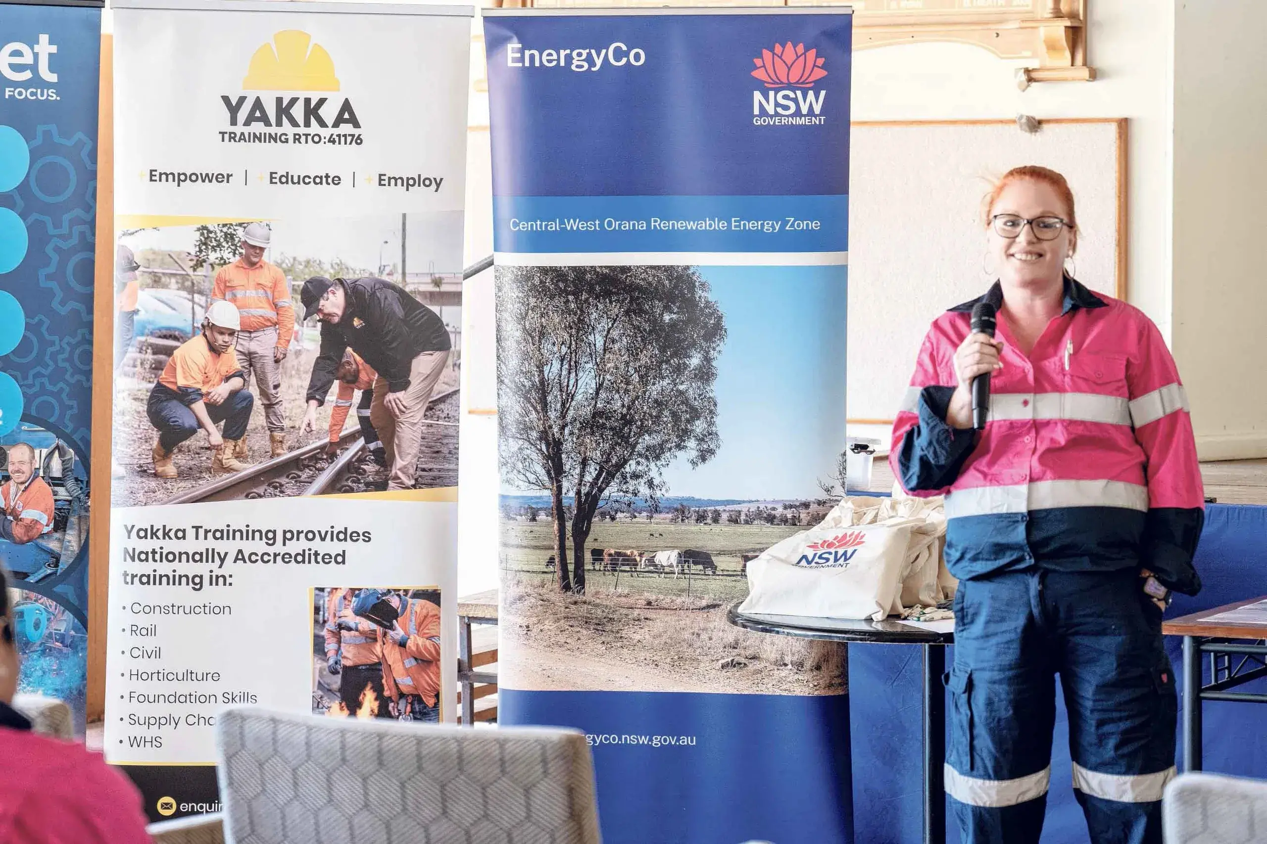 <p>Dubbo resident Liza Everleigh secured a role after completing training. Photo: EnergyCo</p>\\n