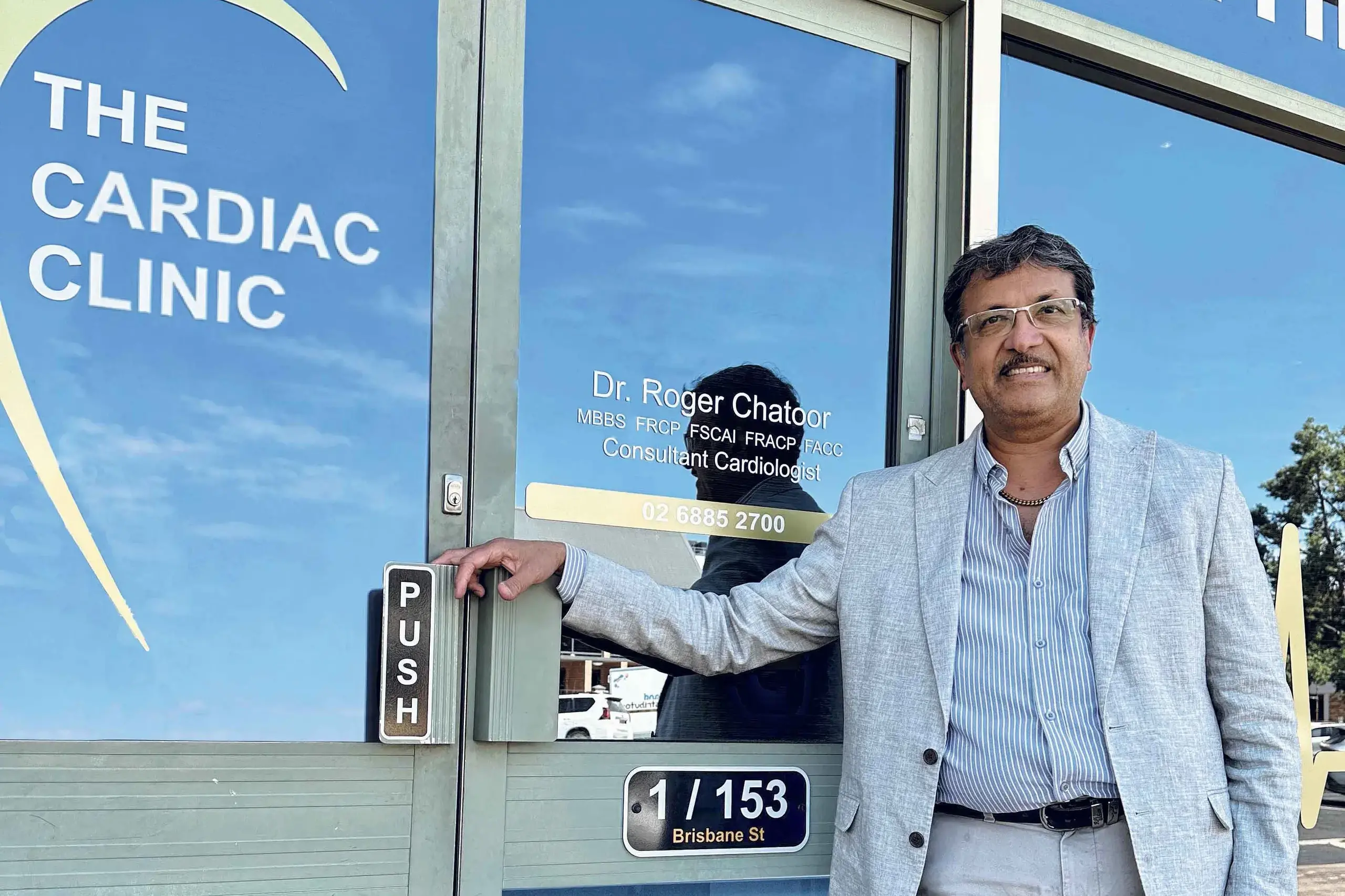 <p>Dr Roger Chatoor at his new premises in Brisbane Street. Photos: The Cardiac Clinic</p>\\n