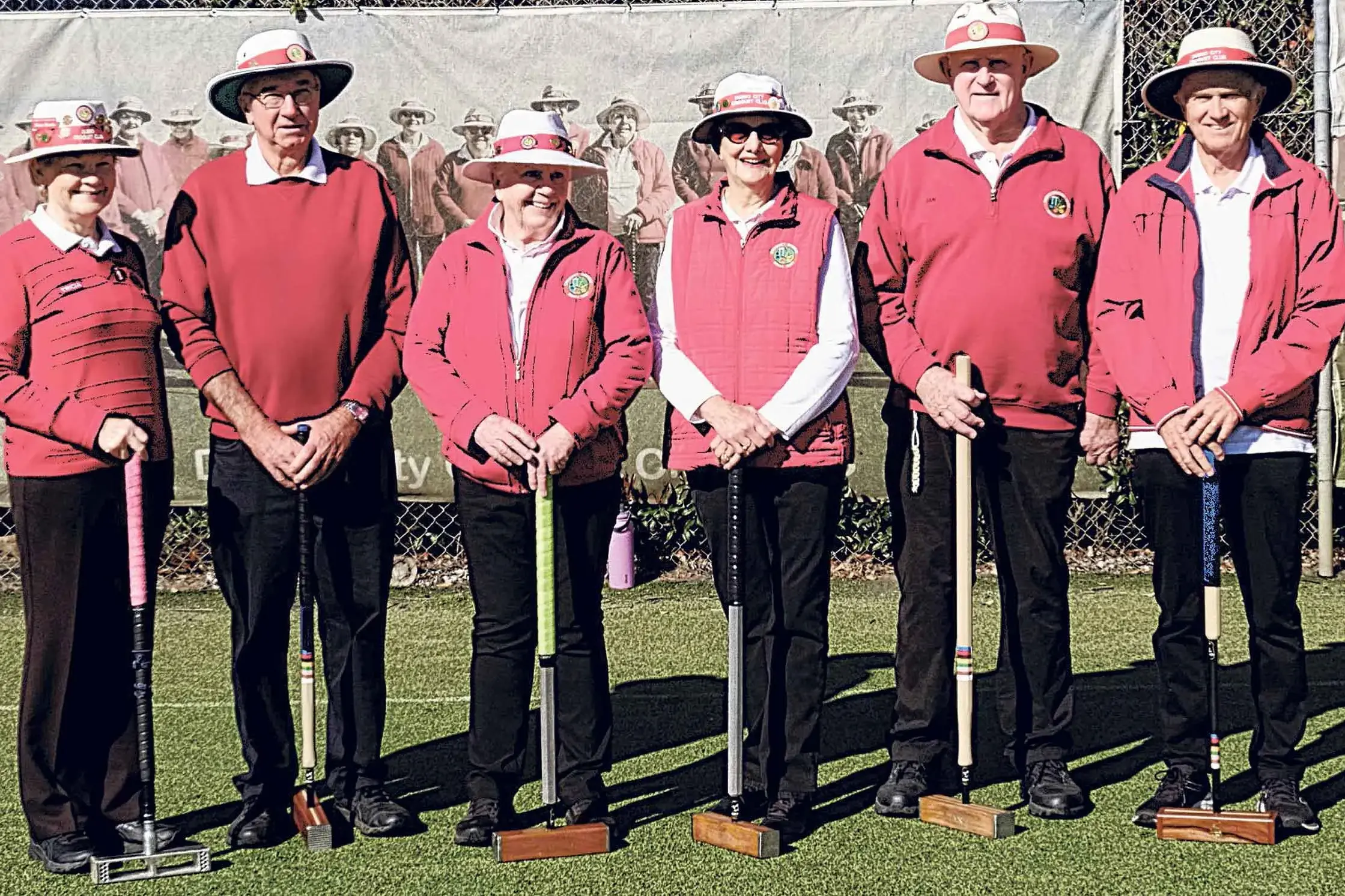 <p>As well as the intrinsic pleasures of the game itself, there are many health, social and fitness benefits from playing croquet, as this \\u201Chandful of happy, healthy hoopers\\u201D, can testify. Photo: Supplied</p>\\n