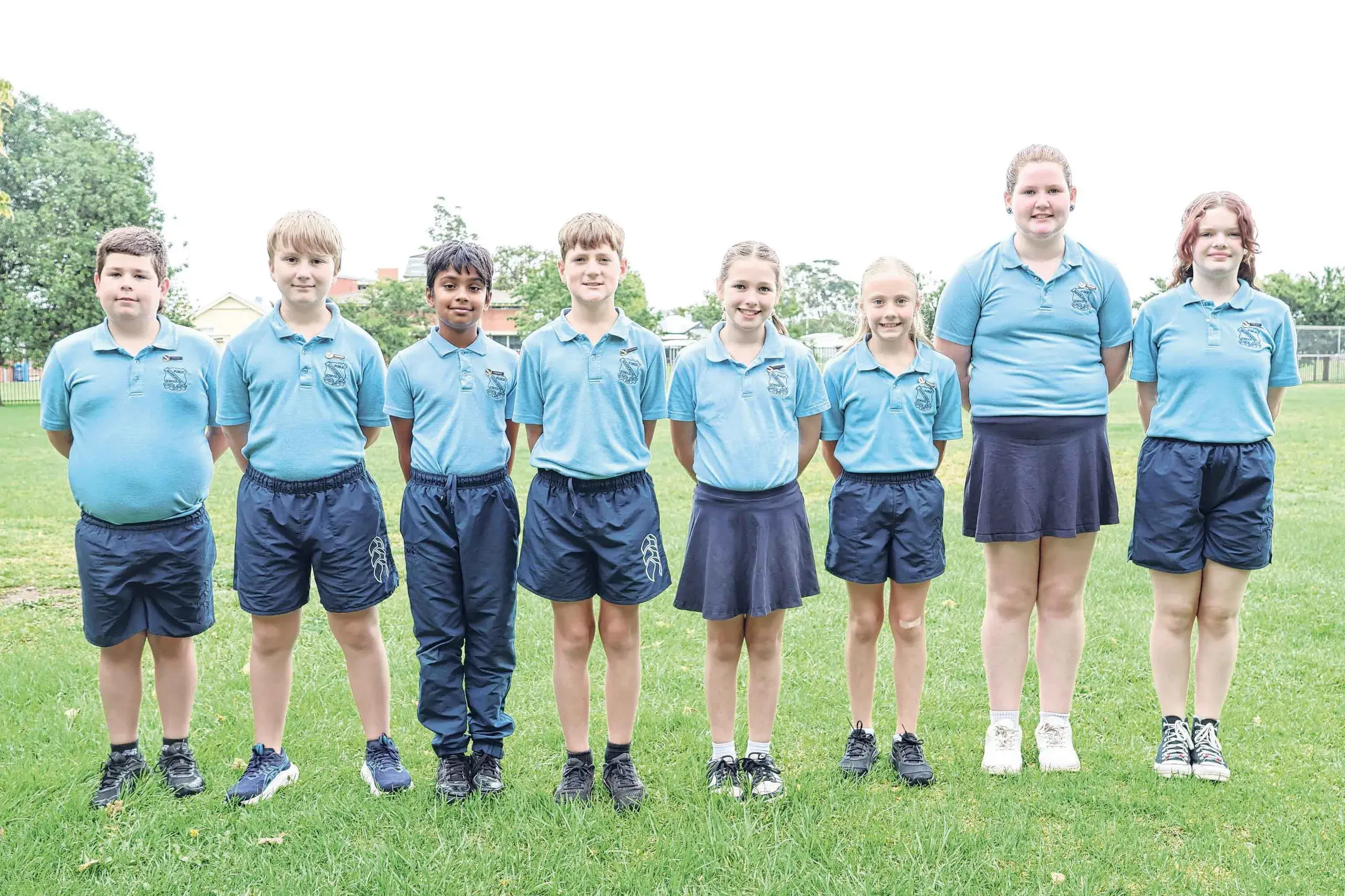 <p>The school captains (centre) and prefects at Narromine Public School. Photos: NPS</p>\\n