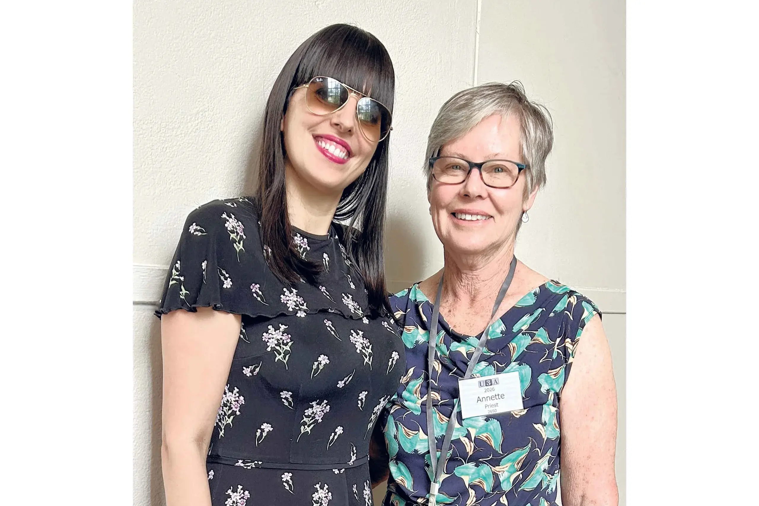 <p>Dr Barbara Barbosa Neves and event co-ordinator Annette Priest. Photos A. Priest</p>\\n