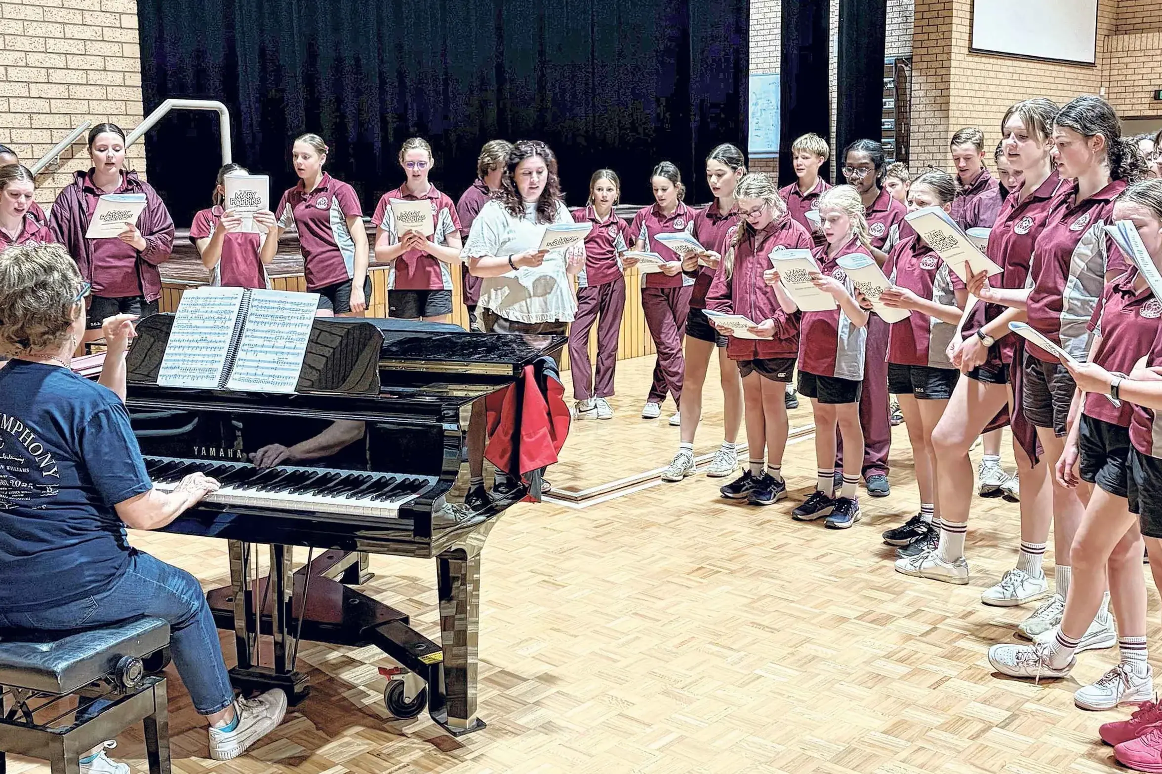 <p>Dubbo Christian School in rehearsals for their production of Mary Poppins, on this week. Photo: DCS</p>\\n