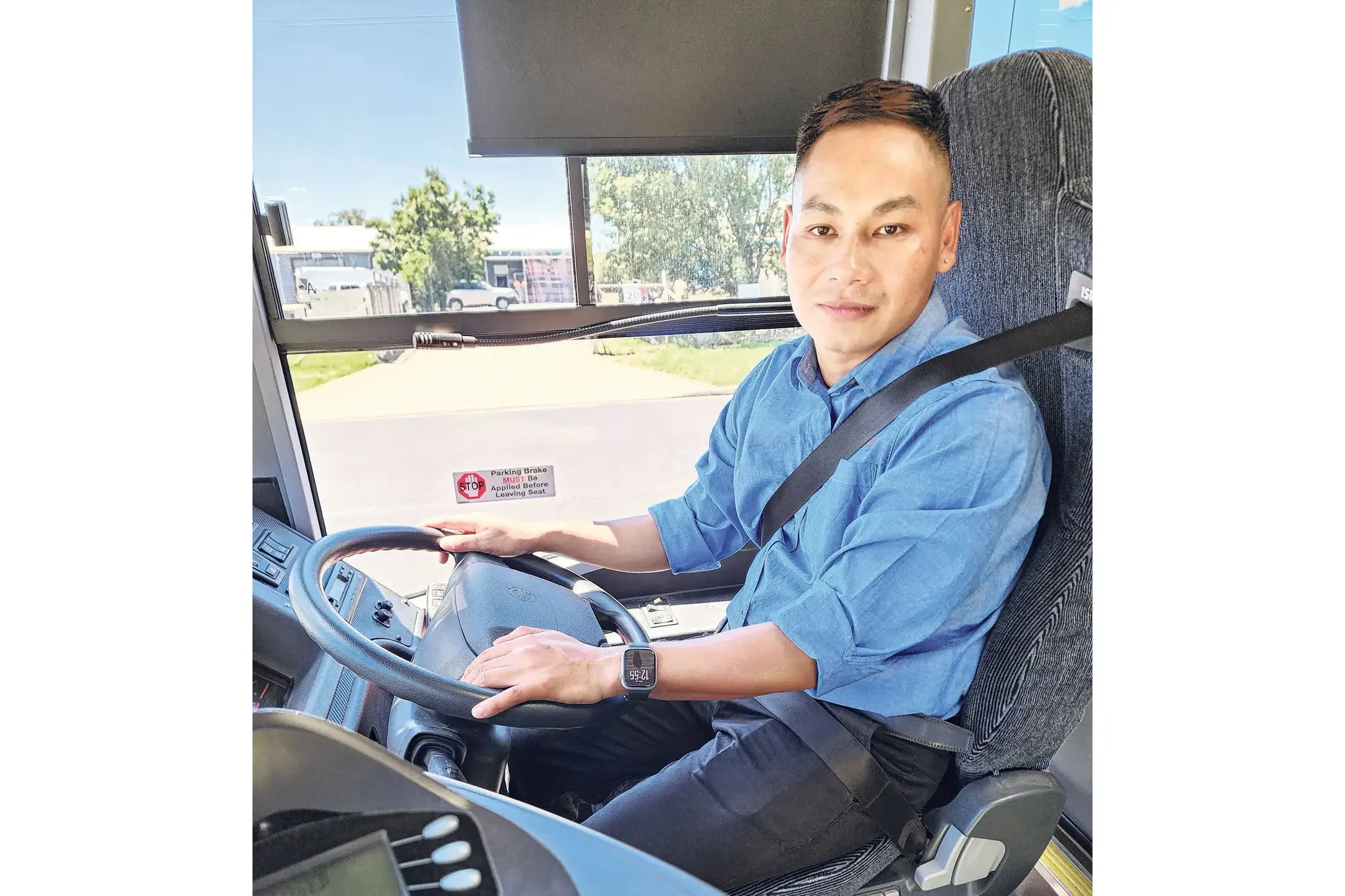 <p>Buslines Group driver Amit Thapa, at the Dubbo depot. Photos: Dubbo Photo News</p>\\n