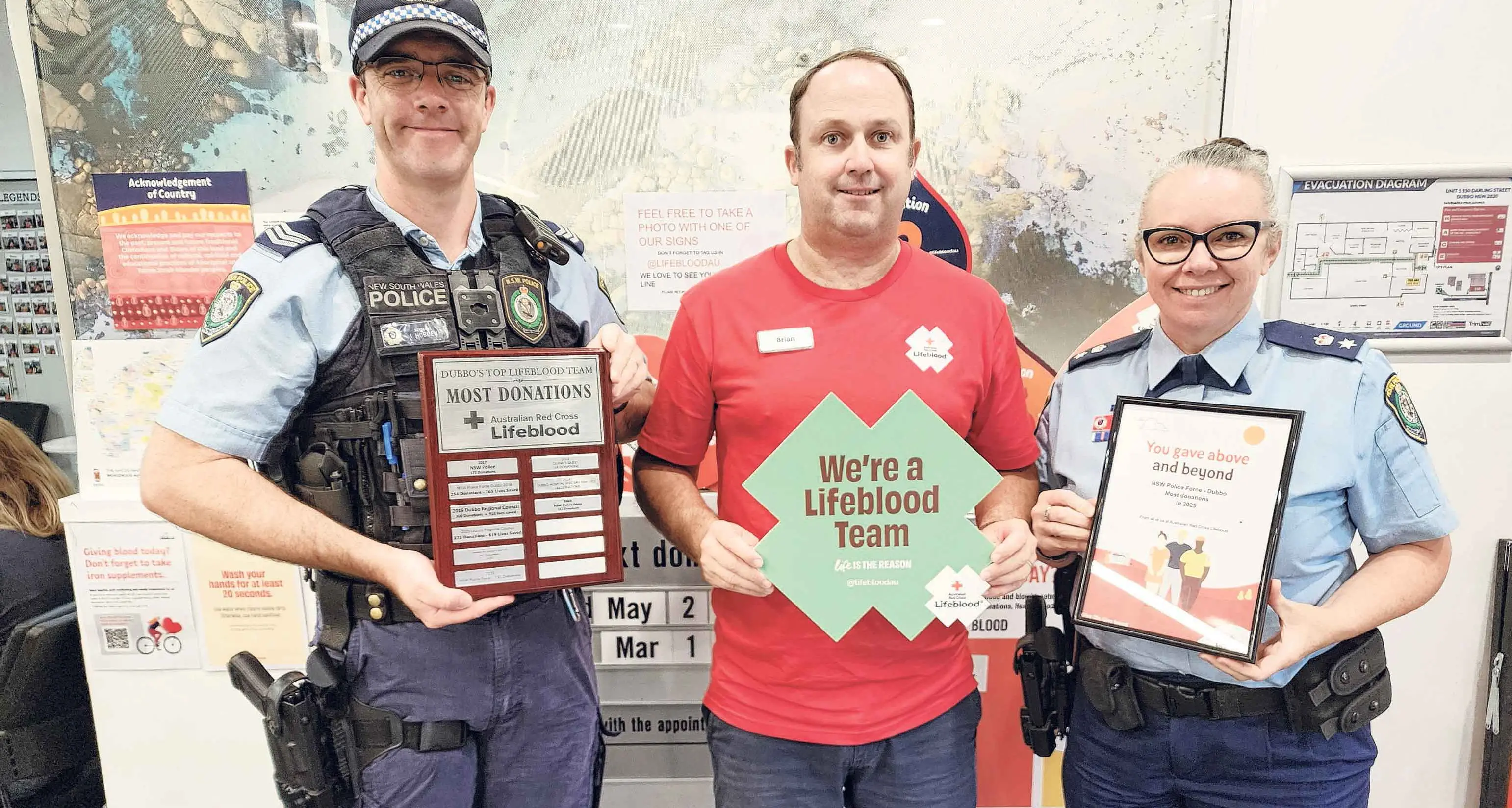 Police take perpetual trophy as top Lifeblood team