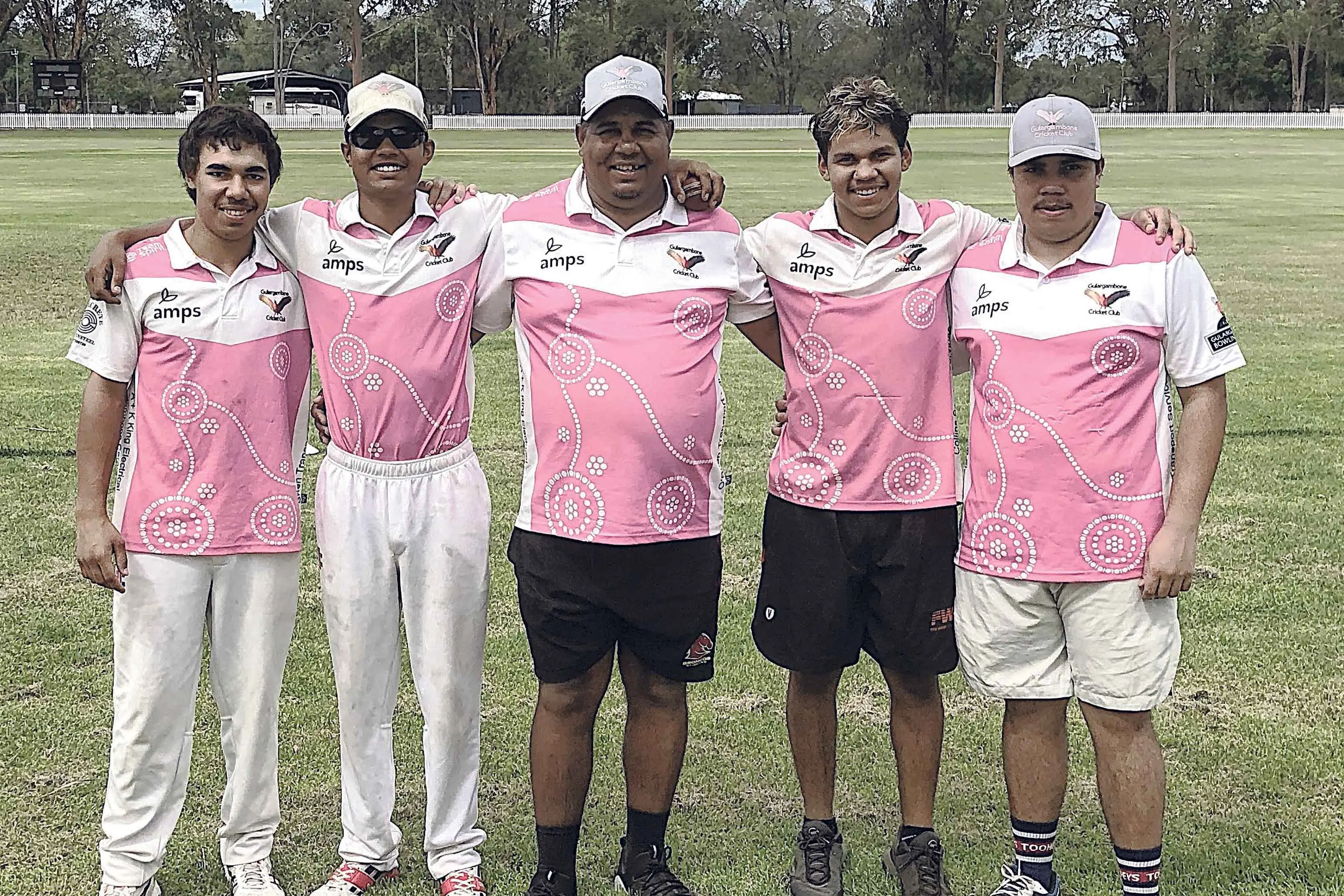 <p> Triumph for Peter \\u201CPumpkin\\u201D Peters and his four boys, Levi, Peter, Jaylem, and Preston, who all play for Gulargambone in the ABC Cup, recently winning their semi-final. Photo: Supplied</p>\\n
