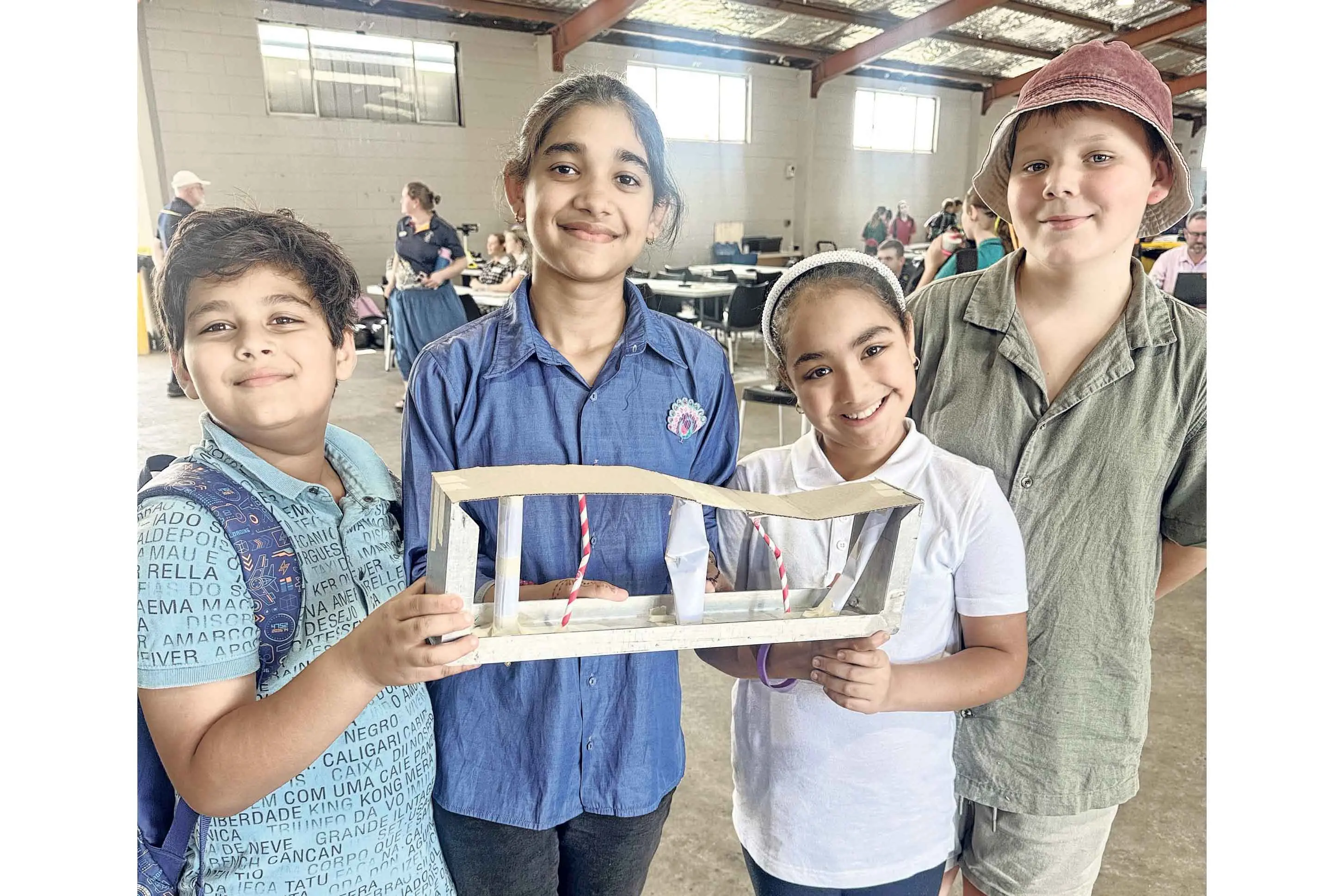 <p>Gavin, Kalsoom, Selma, and Beau. Photo: Dubbo Photo News. </p>\\n