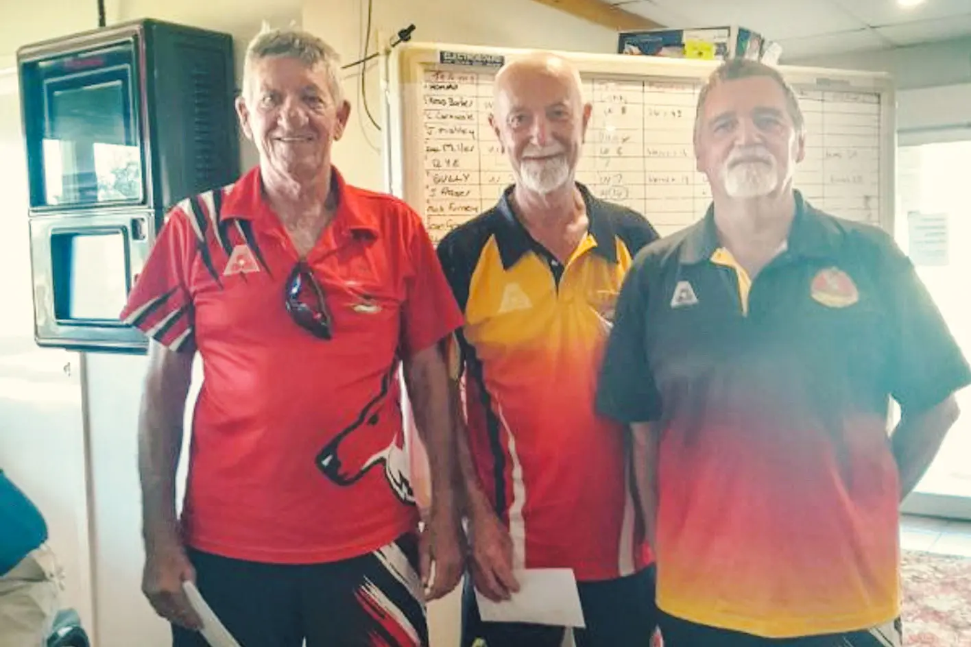 <p>Peter Fuller\\'s team from Singleton and Miller\\'s Park took first place in the tournament on the Easter Weekend in Trangie. Photos: Kathleen Bennett</p>\\n