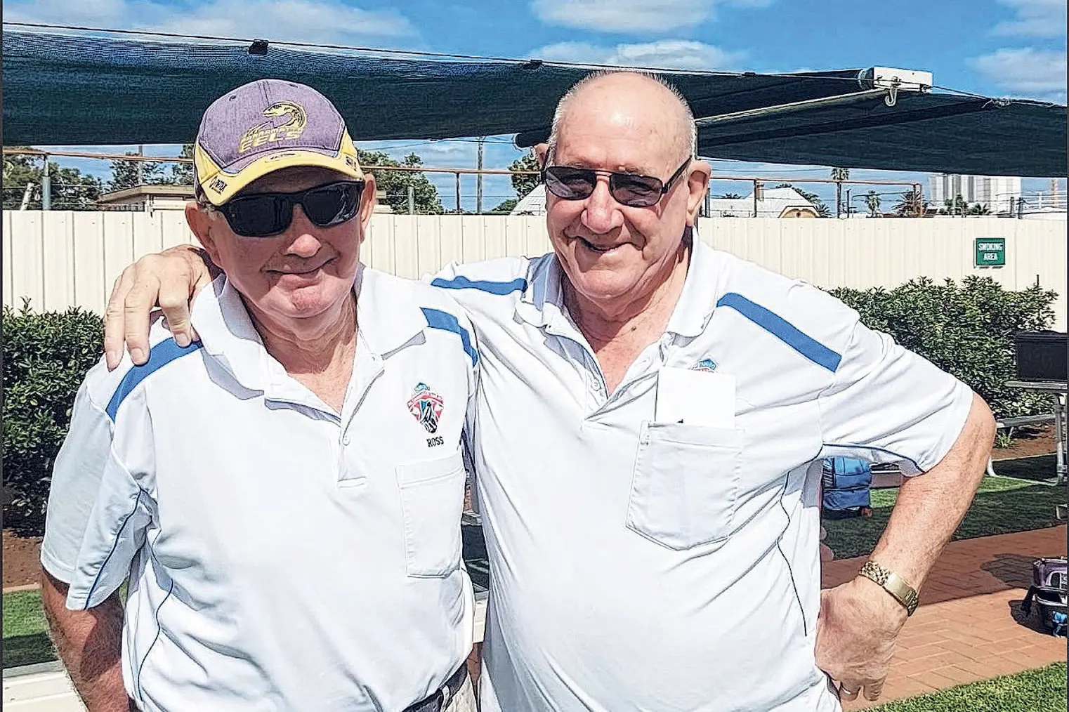 <p>Bryan O\\'Sullivan (right) reportedly doesn\\u2019t win often, so he was very happy with his victory on the weekend, he is seen here with opponent and friend, Ross Pharo. Photo: Supplied</p>\\n